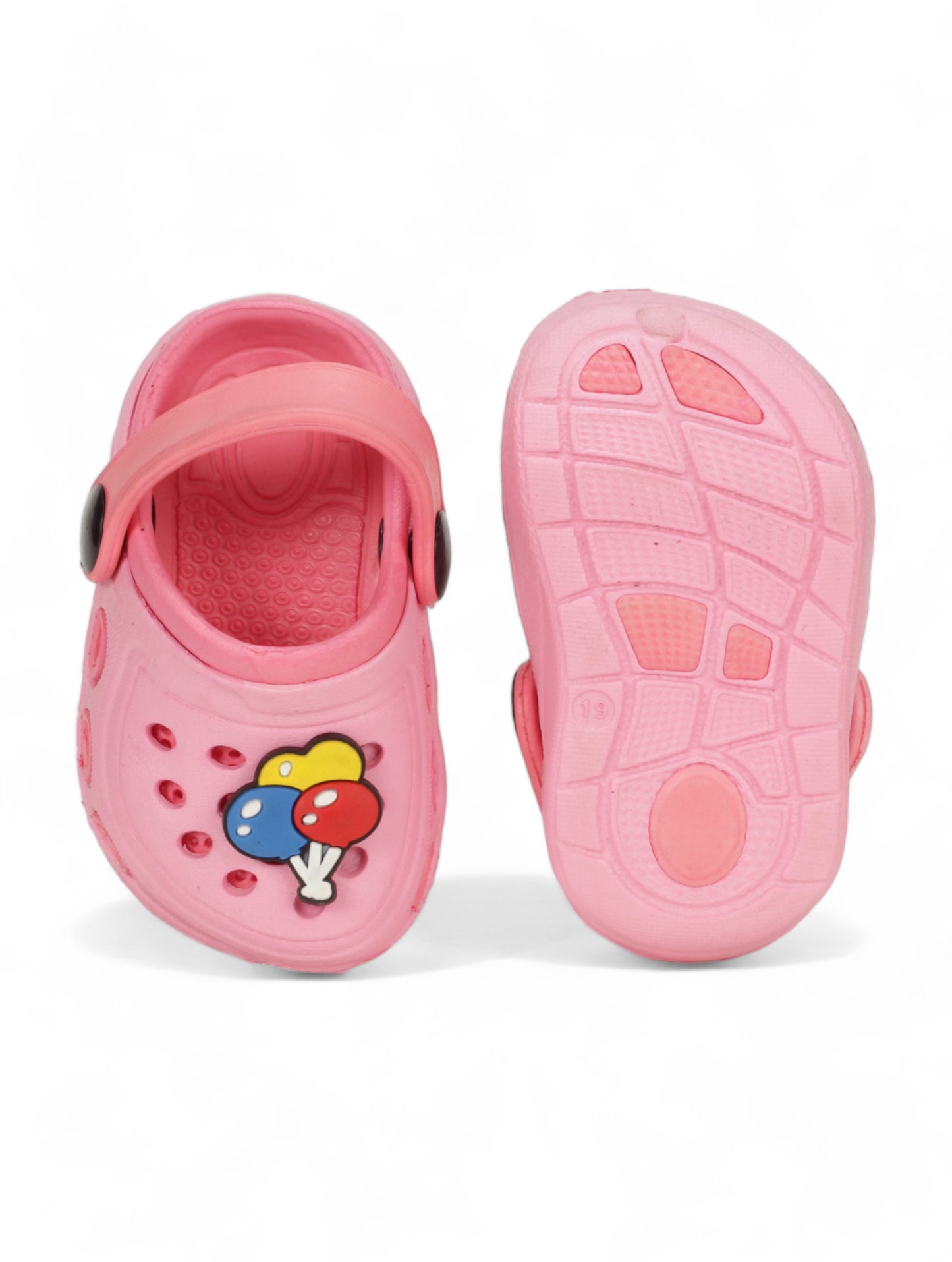 Balloon Applique Anti-Slip Clogs - Pink