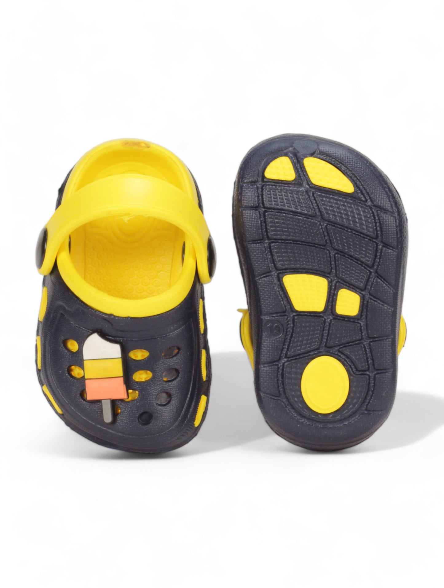 Ice Cream Applique Anti-Slip Clogs - Black