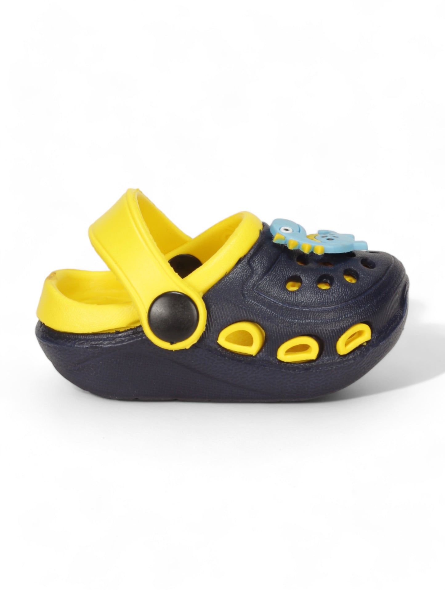 Dinosaur Applique Anti-Slip Clogs - Black