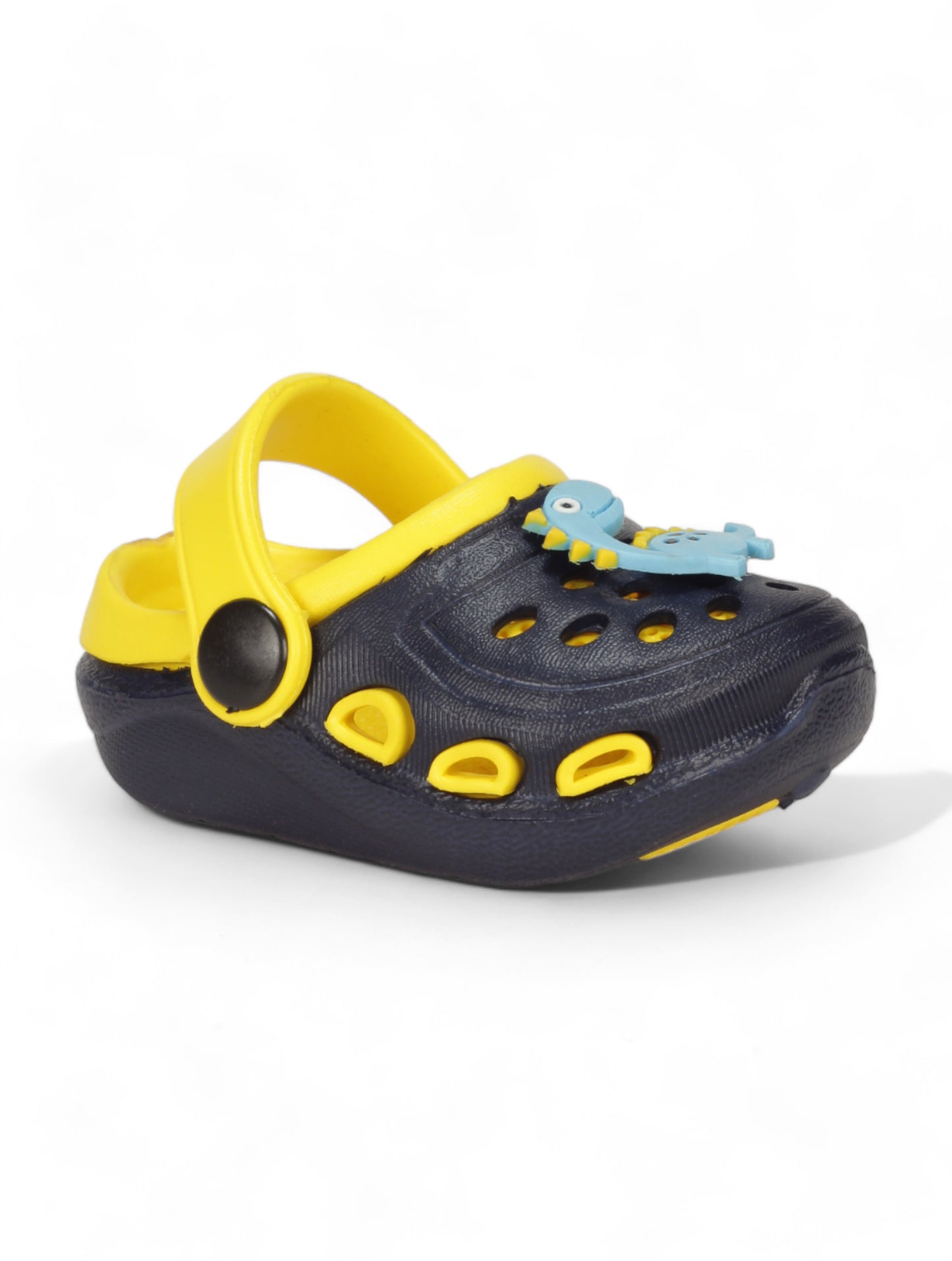 Dinosaur Applique Anti-Slip Clogs - Black