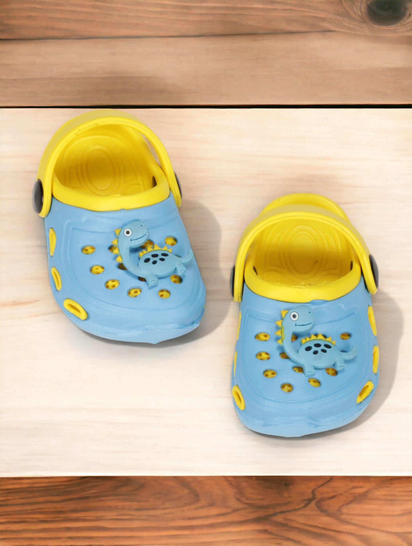 Dinosaur Applique Anti-Slip Clogs - Blue