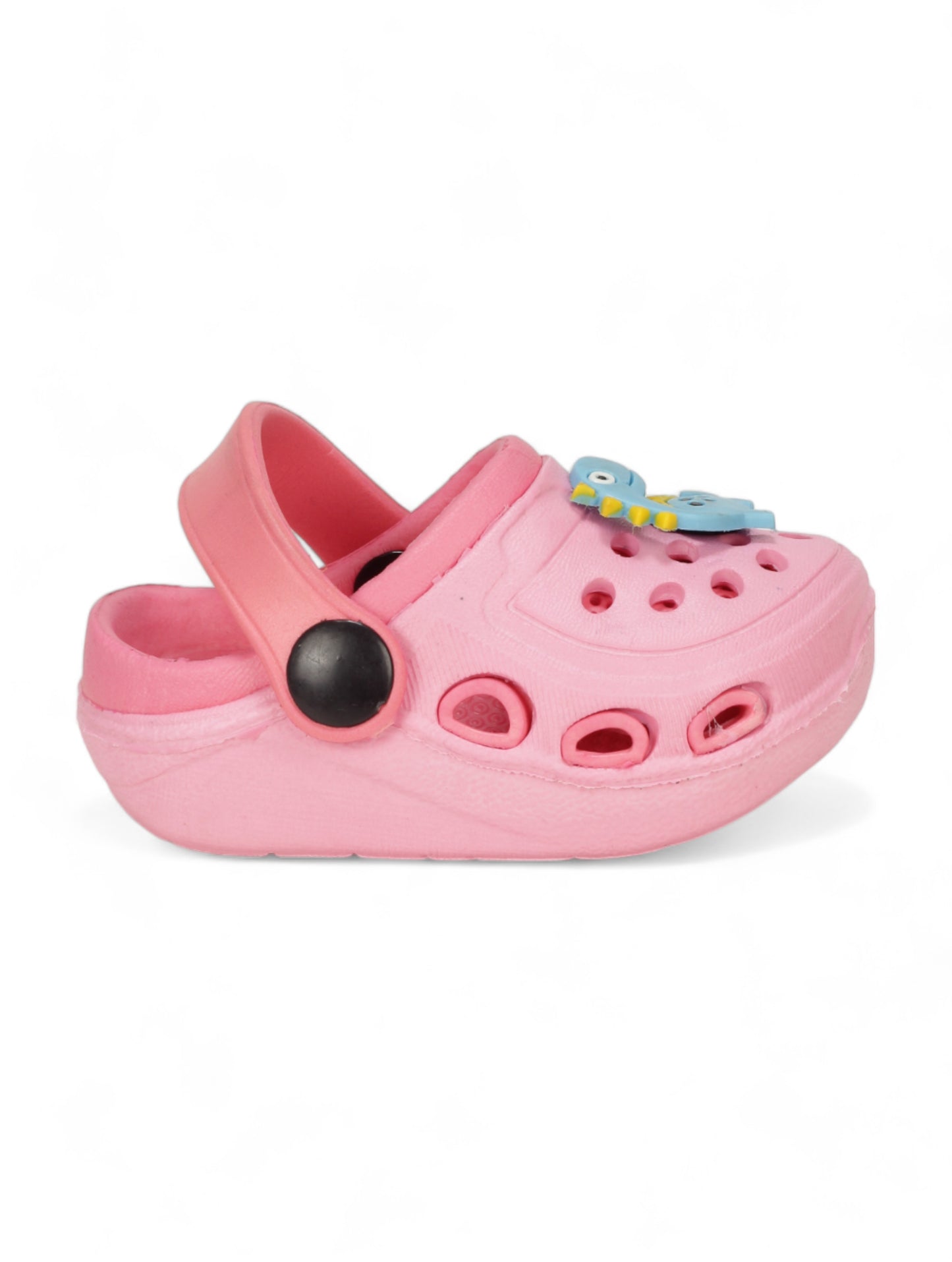 Dinosaur Applique Anti-Slip Clogs - Pink