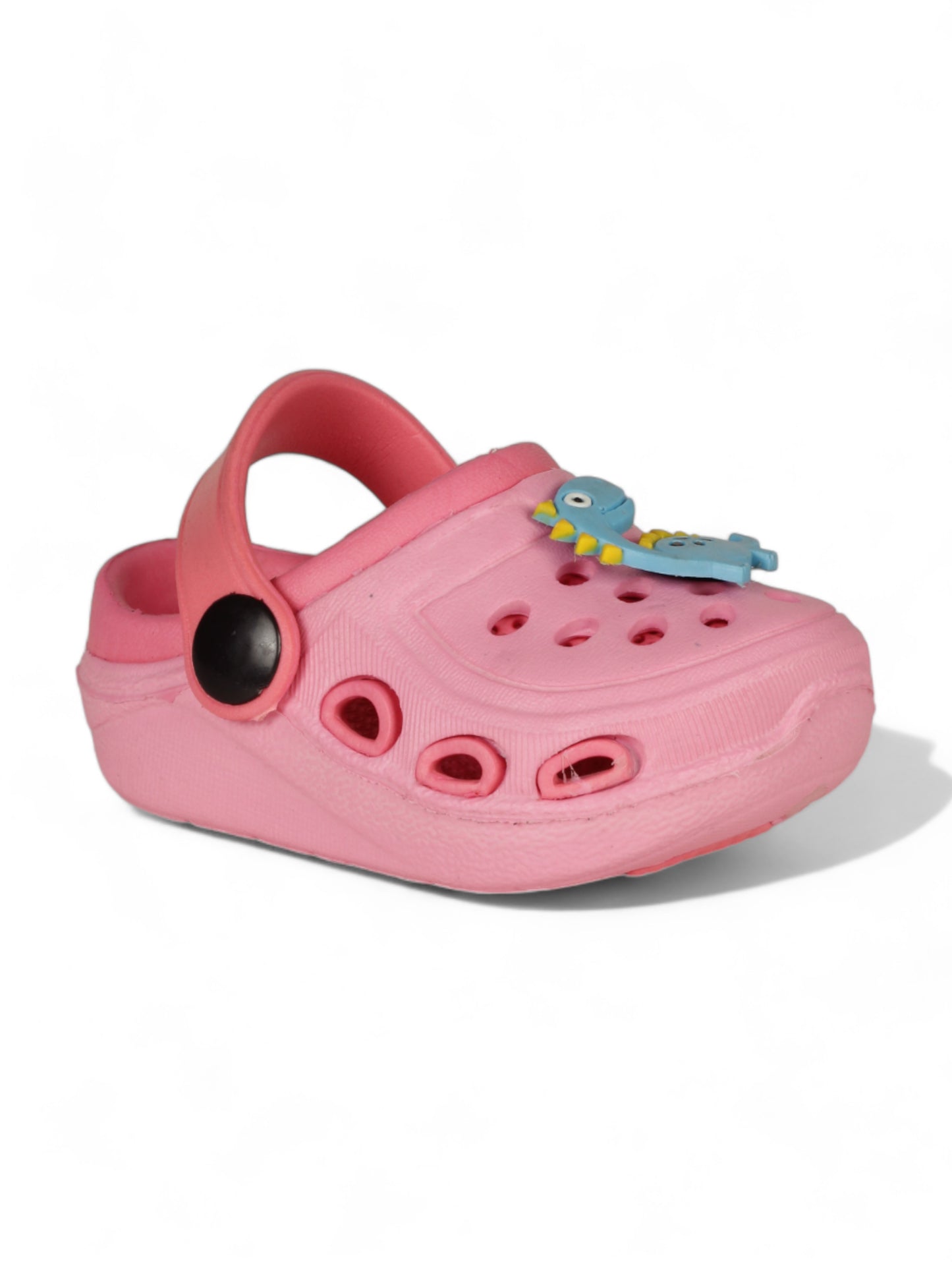 Dinosaur Applique Anti-Slip Clogs - Pink