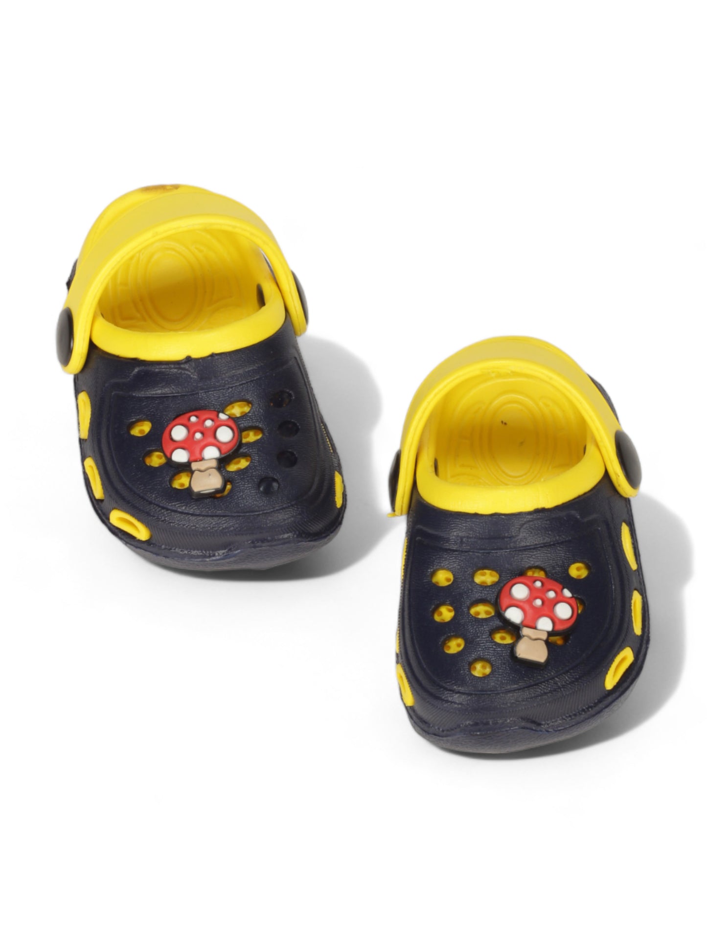 Mushroom Applique Anti-Slip Clogs - Black