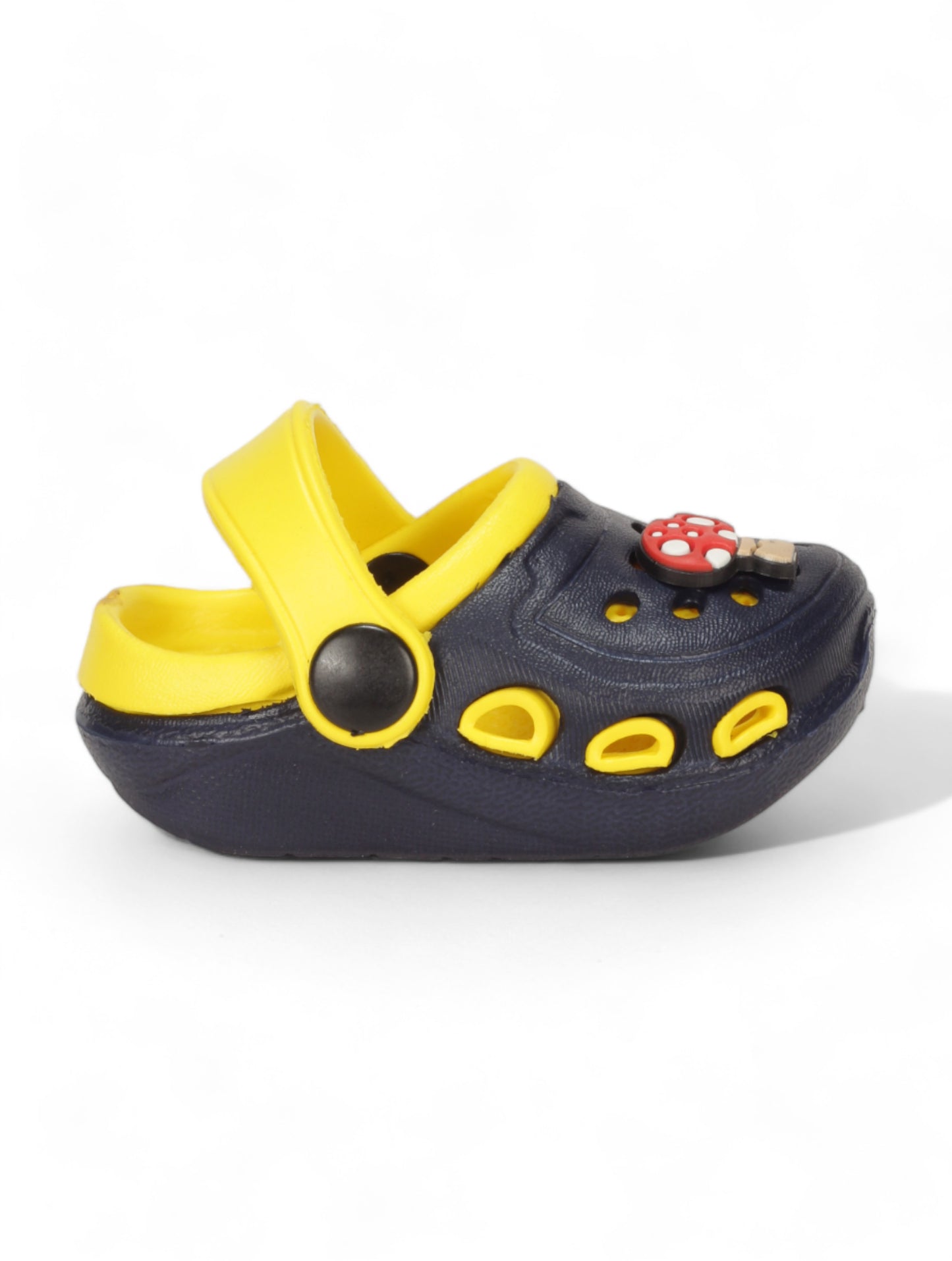 Mushroom Applique Anti-Slip Clogs - Black