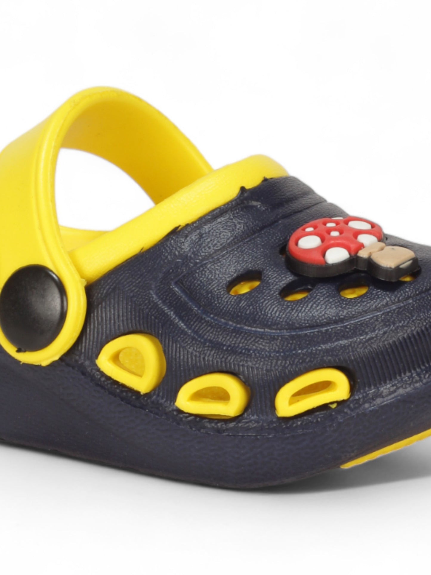 Mushroom Applique Anti-Slip Clogs - Black