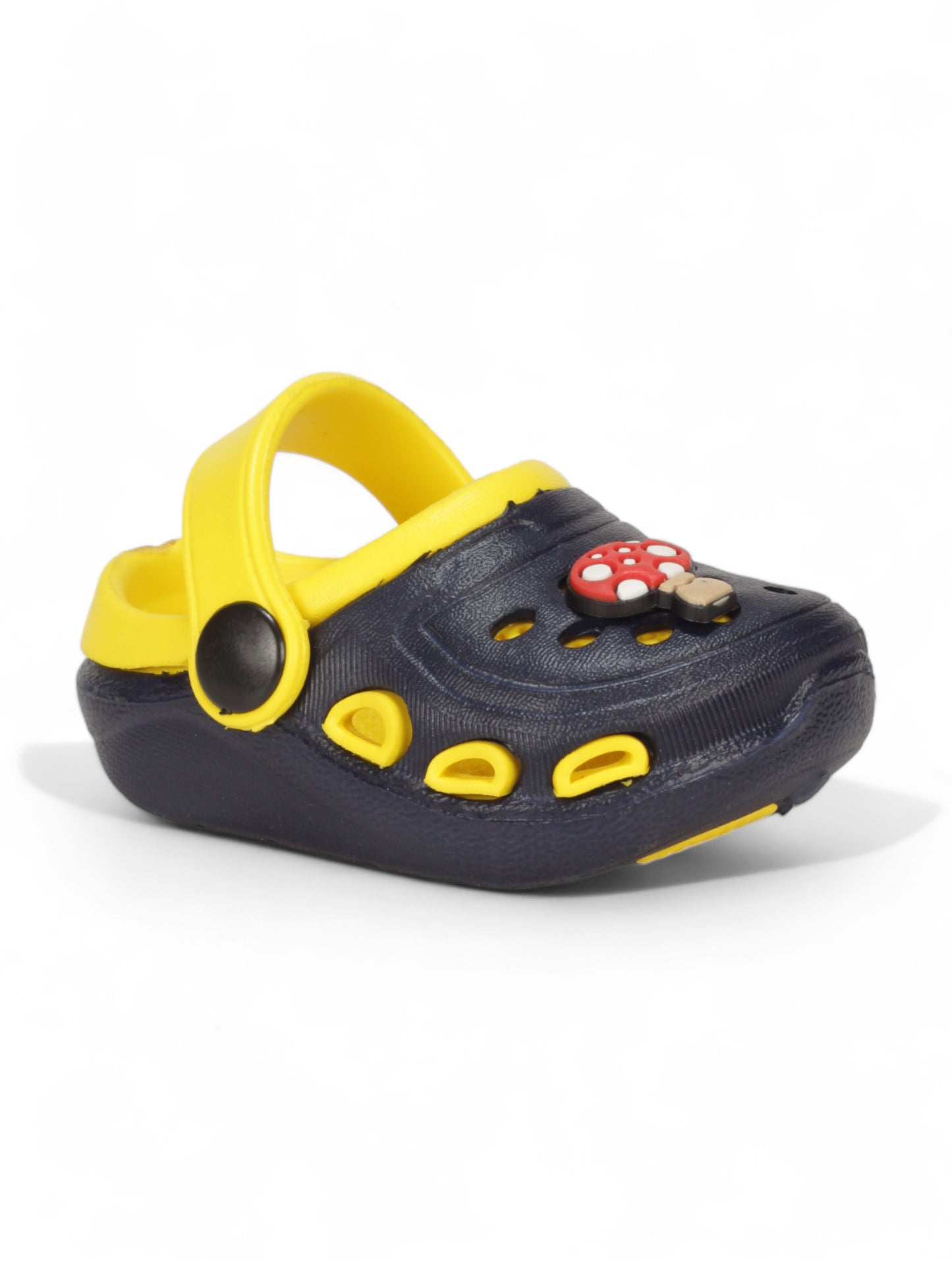 Mushroom Applique Anti-Slip Clogs - Black