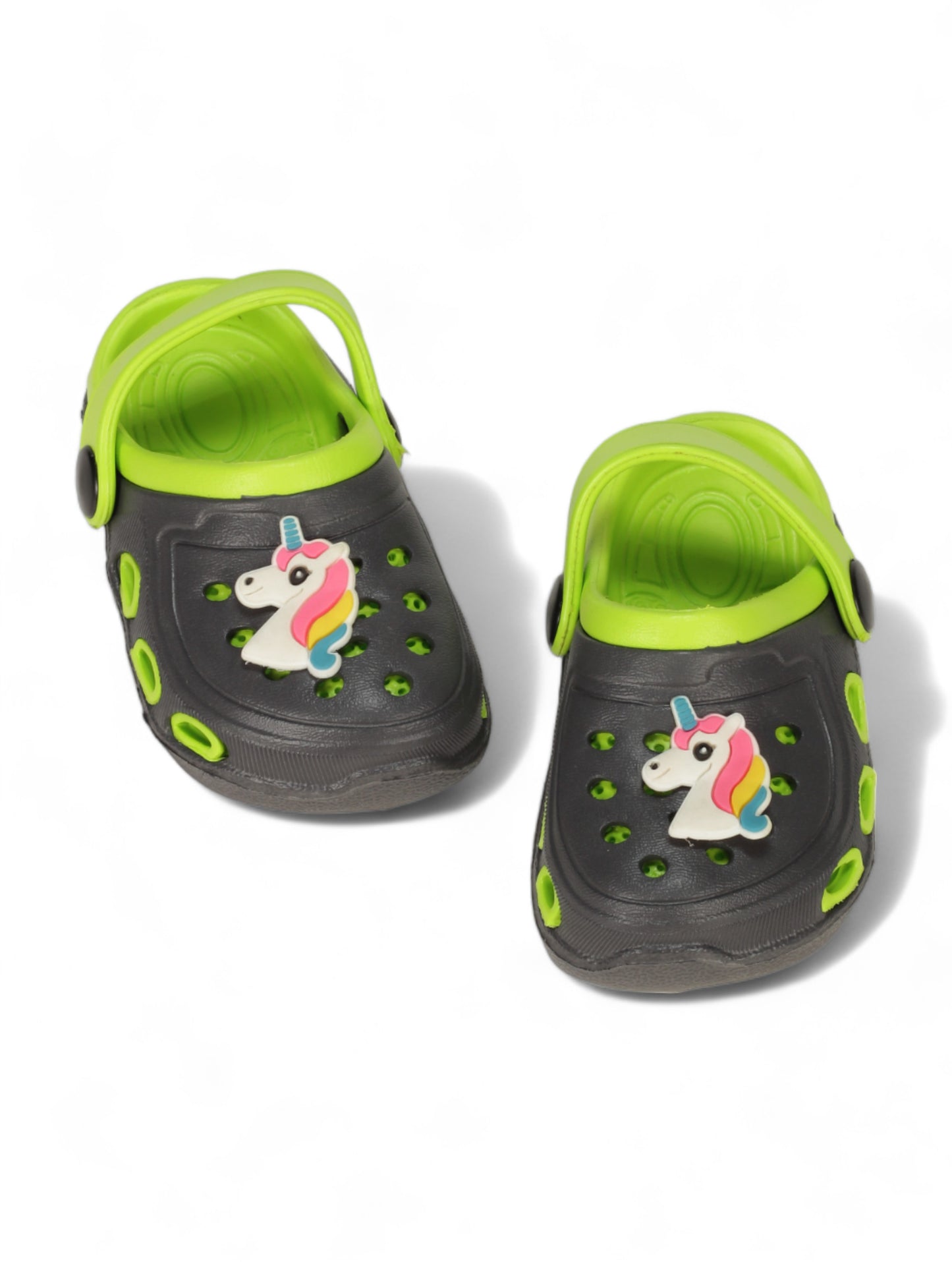 Unicorn Applique Anti-Slip Clogs - Green
