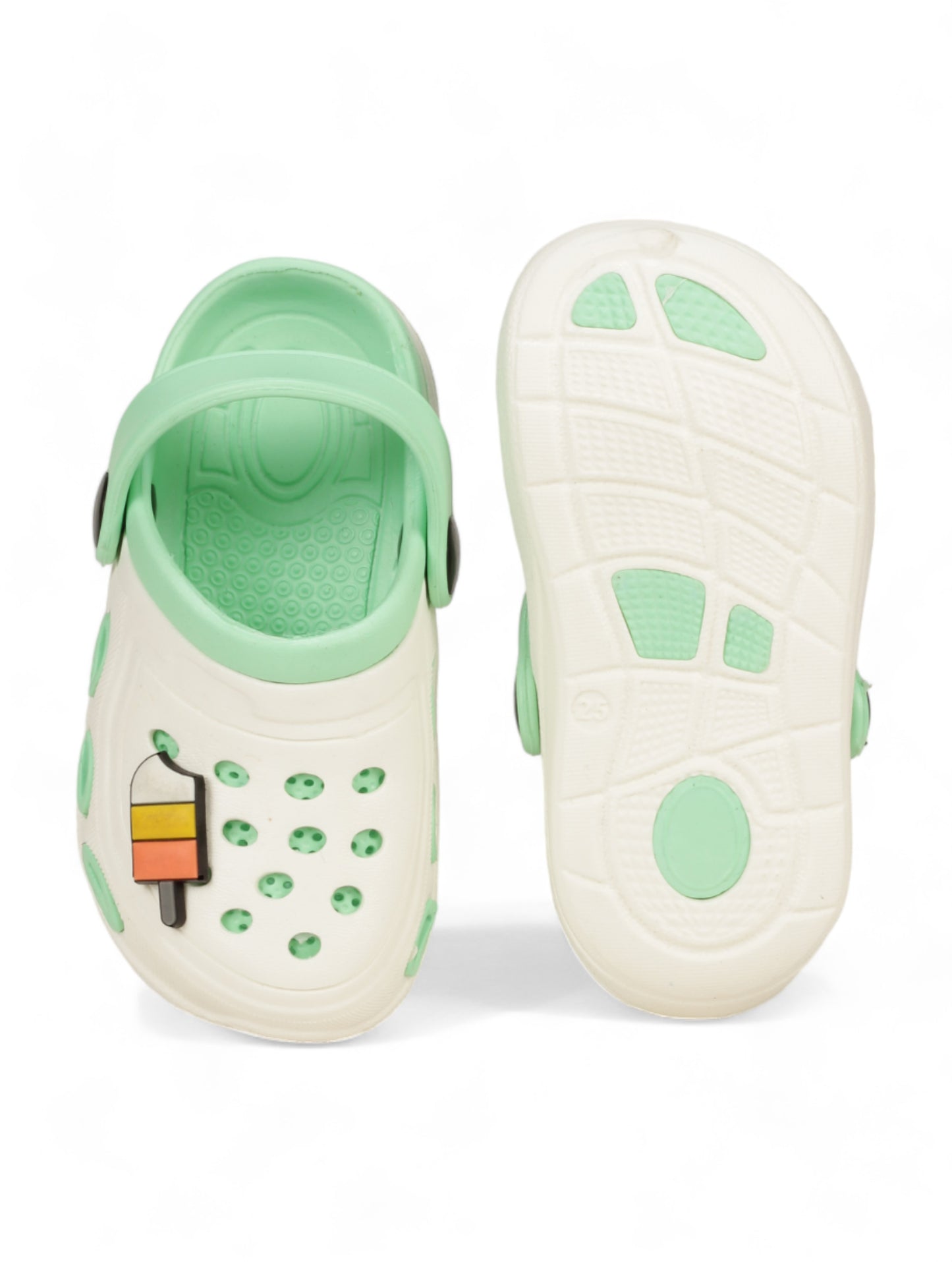 Ice Cream Applique Anti-Slip Clogs - Cream