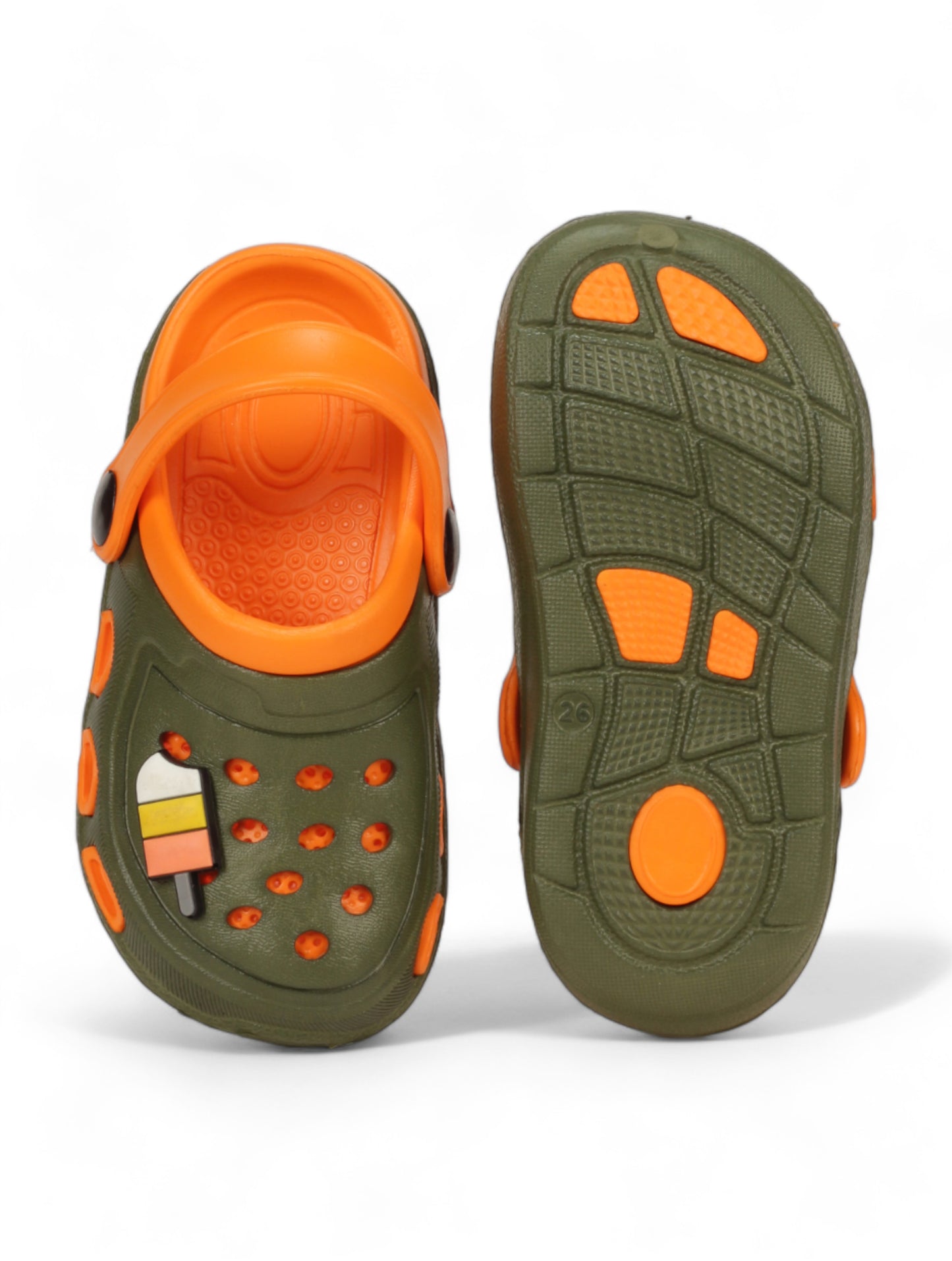 Ice Green Applique Anti-Slip Clogs - Green
