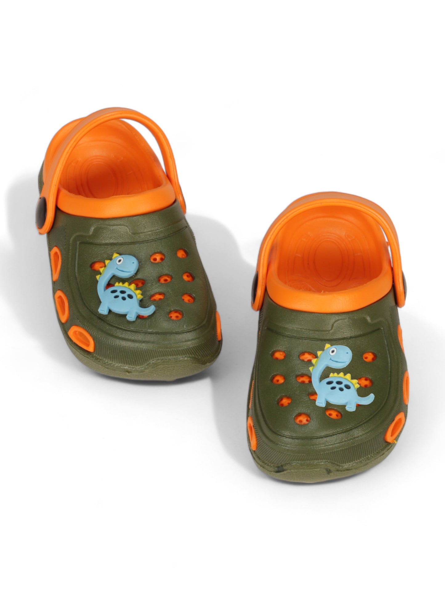 Dinosaur Applique Anti-Slip Clogs - Green