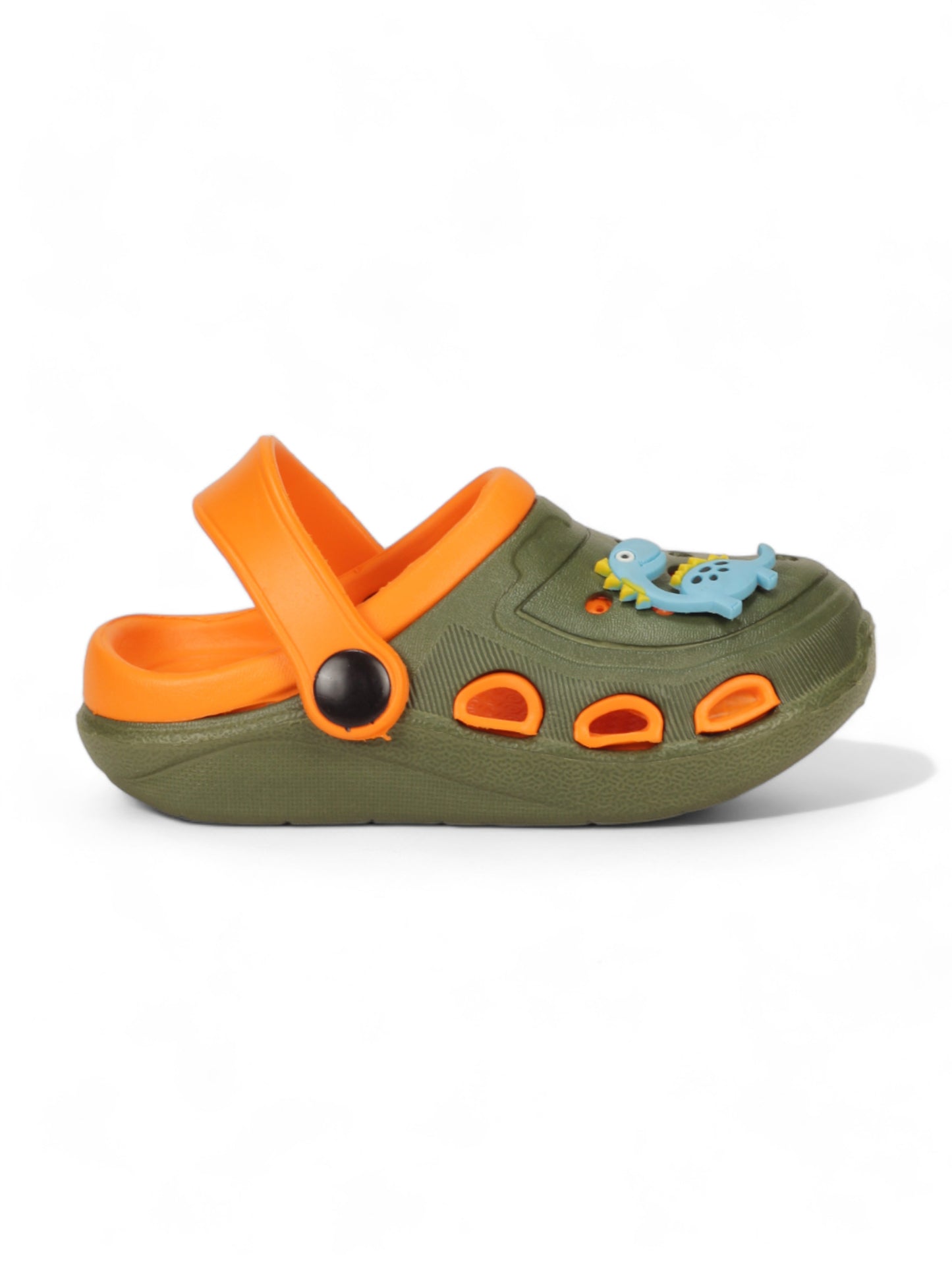Dinosaur Applique Anti-Slip Clogs - Green