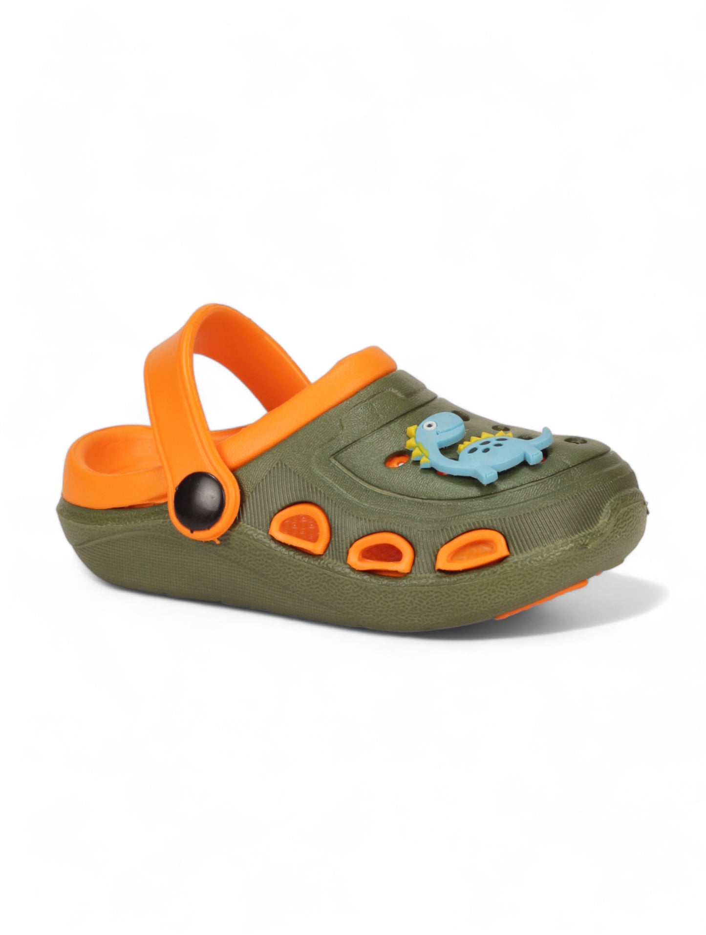 Dinosaur Applique Anti-Slip Clogs - Green