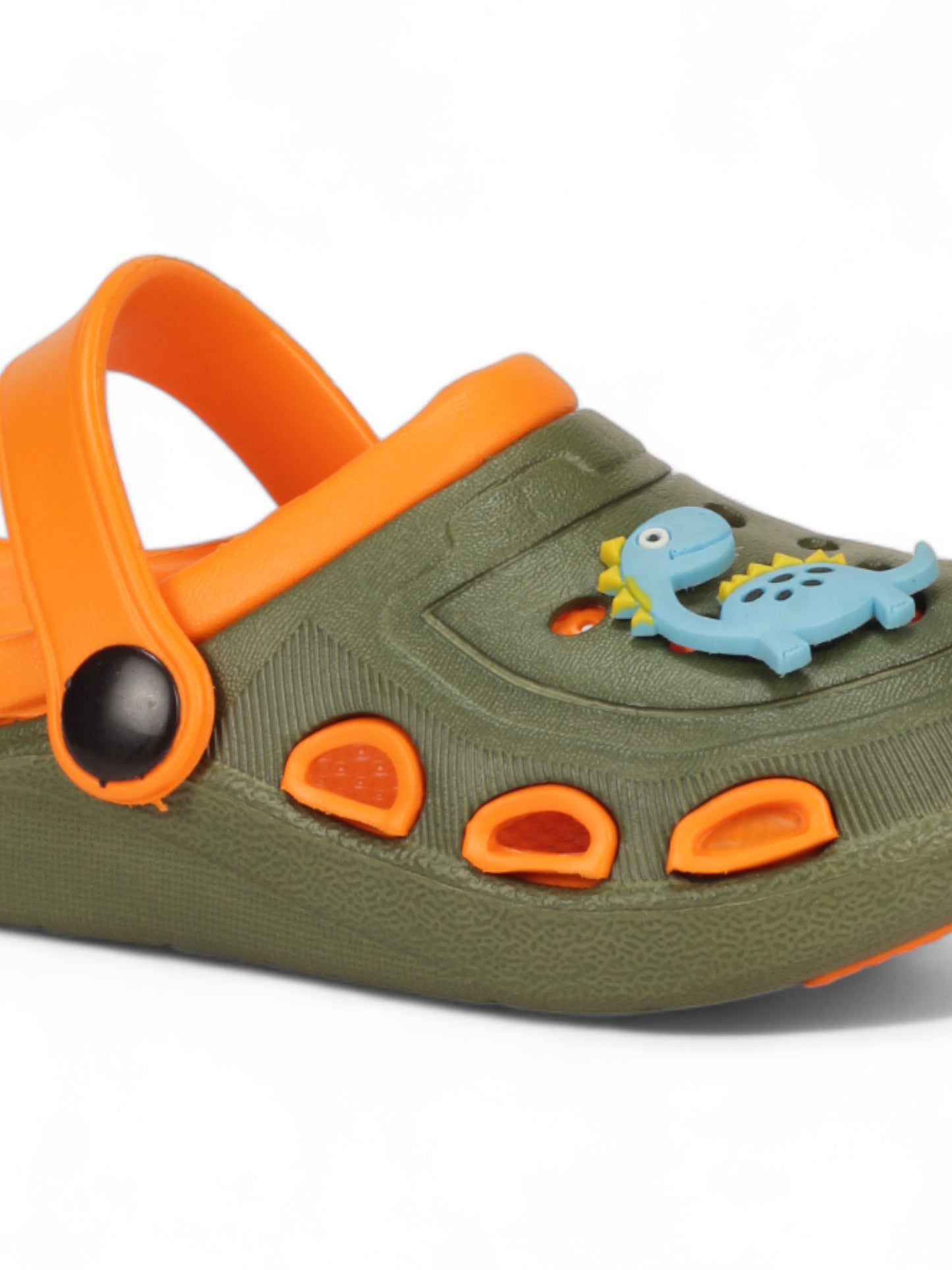 Dinosaur Applique Anti-Slip Clogs - Green