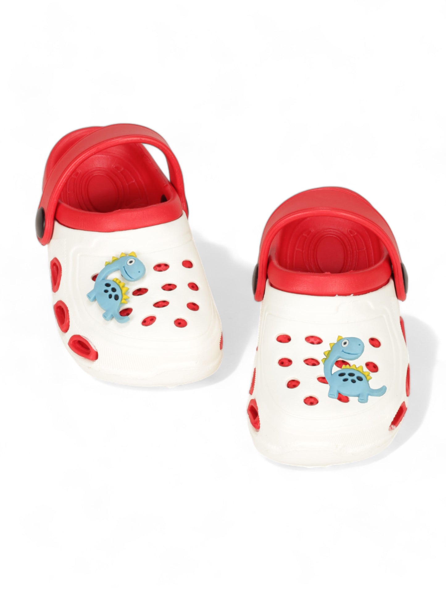 Dinosaur Applique Anti-Slip Clogs - Cream