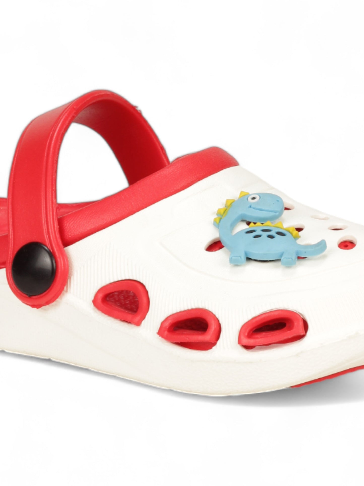 Dinosaur Applique Anti-Slip Clogs - Cream