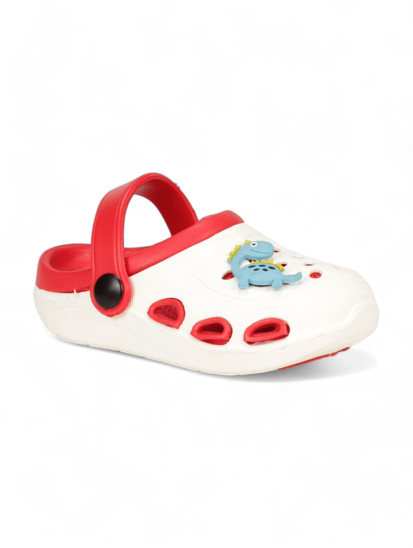 Dinosaur Applique Anti-Slip Clogs - Cream