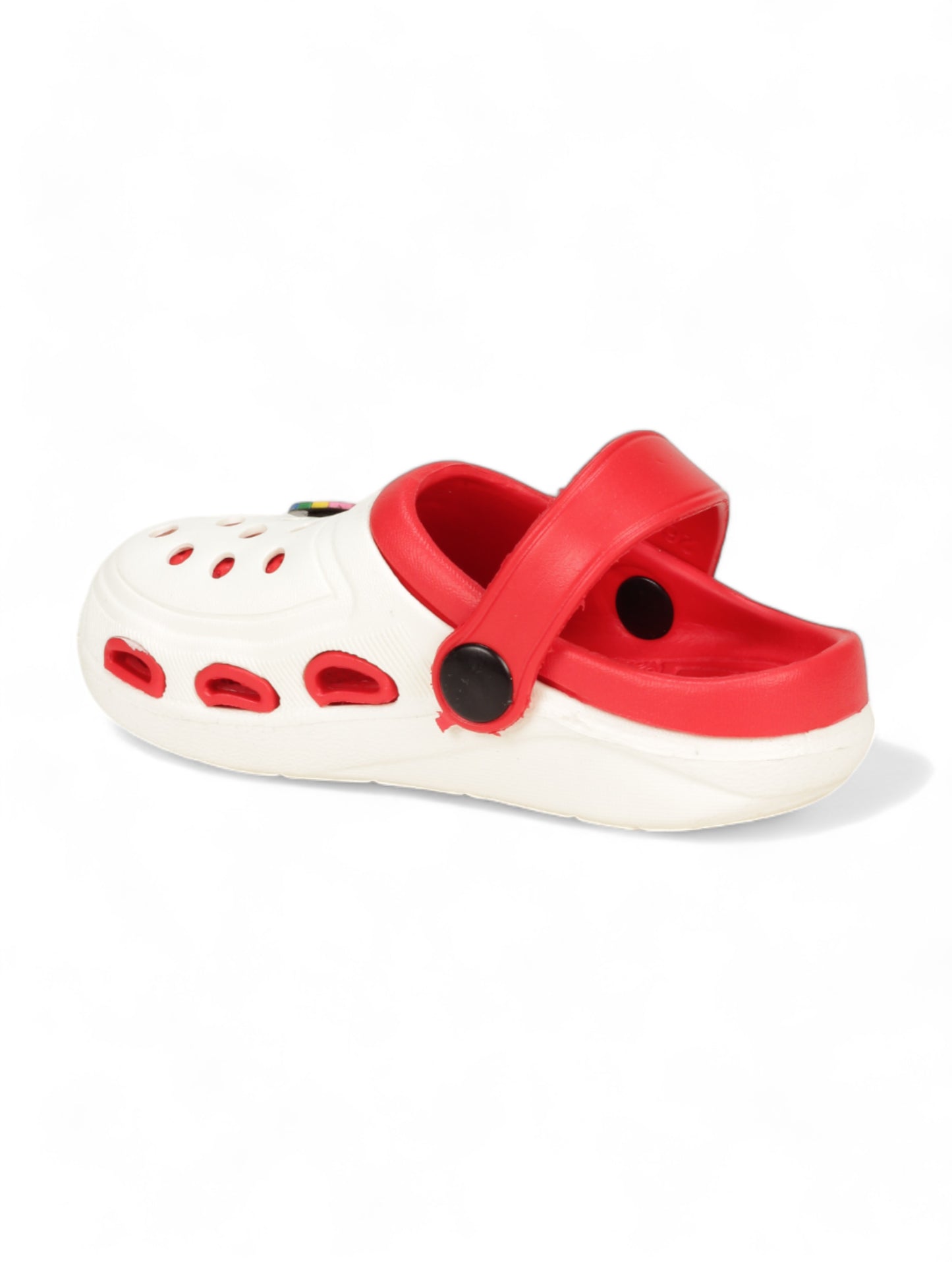 Smily Applique Anti-Slip Clogs - Cream