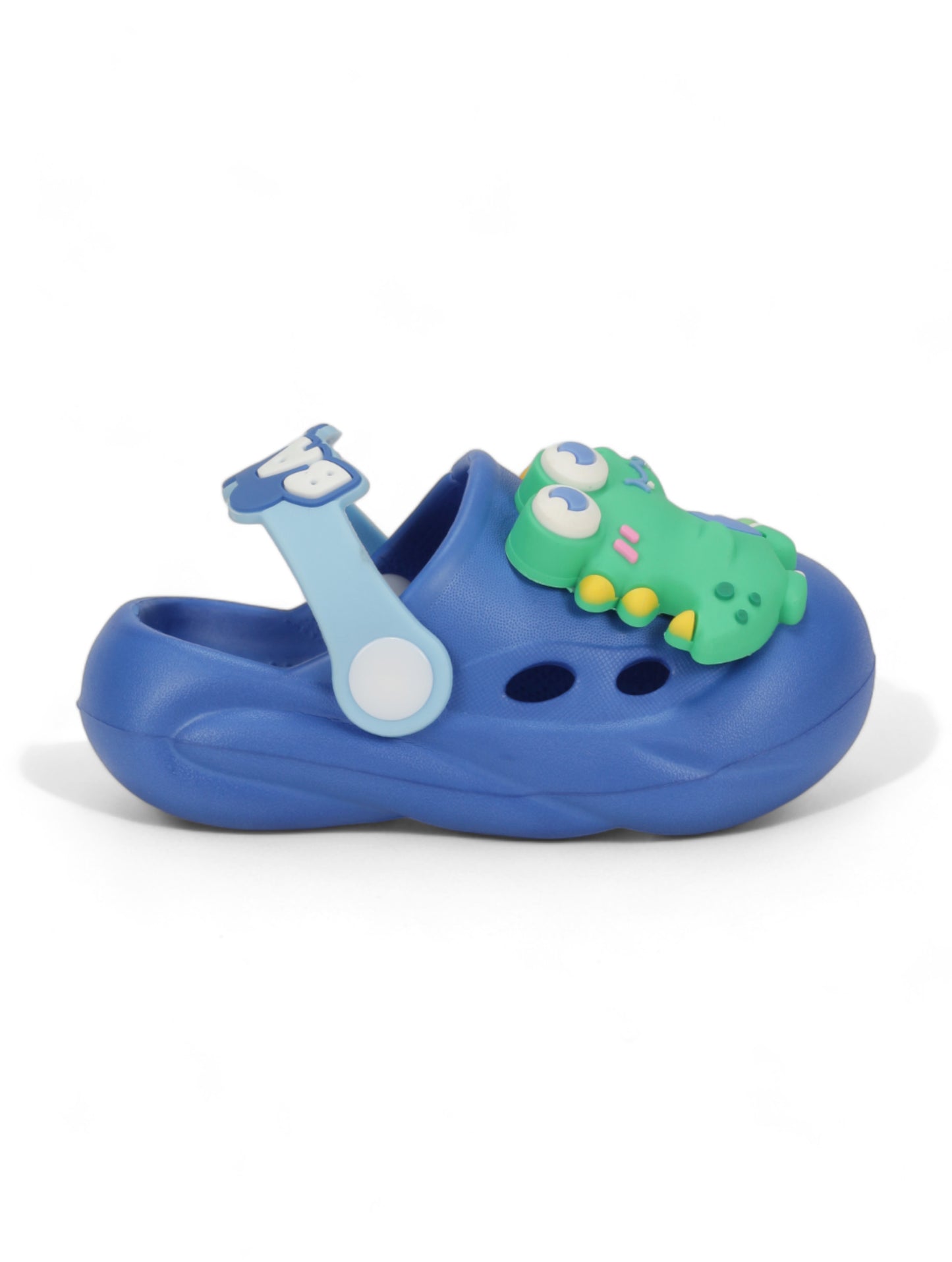 Dinosaur Applique Anti-Slip Clogs - Navy Blue
