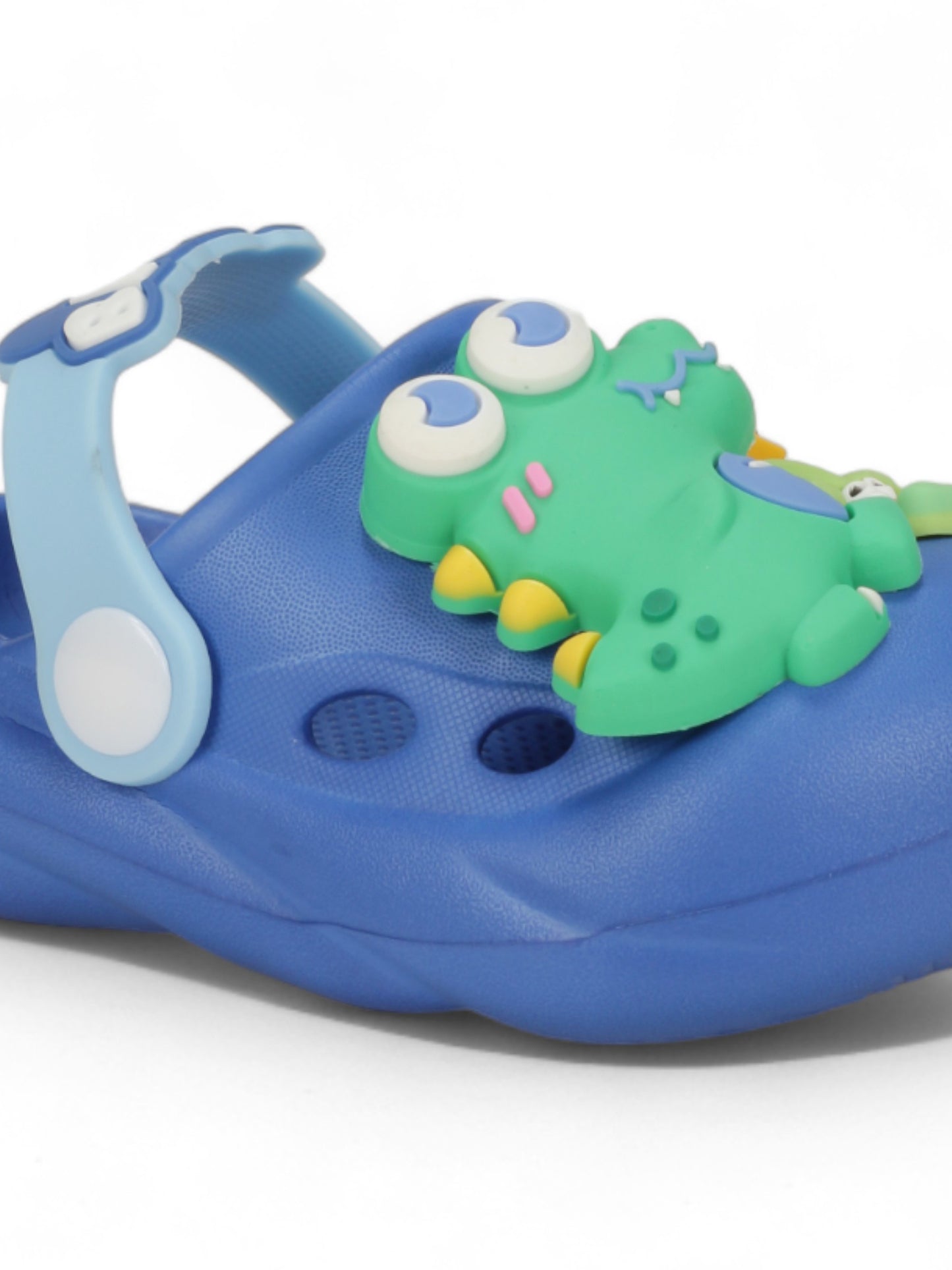 Dinosaur Applique Anti-Slip Clogs - Navy Blue