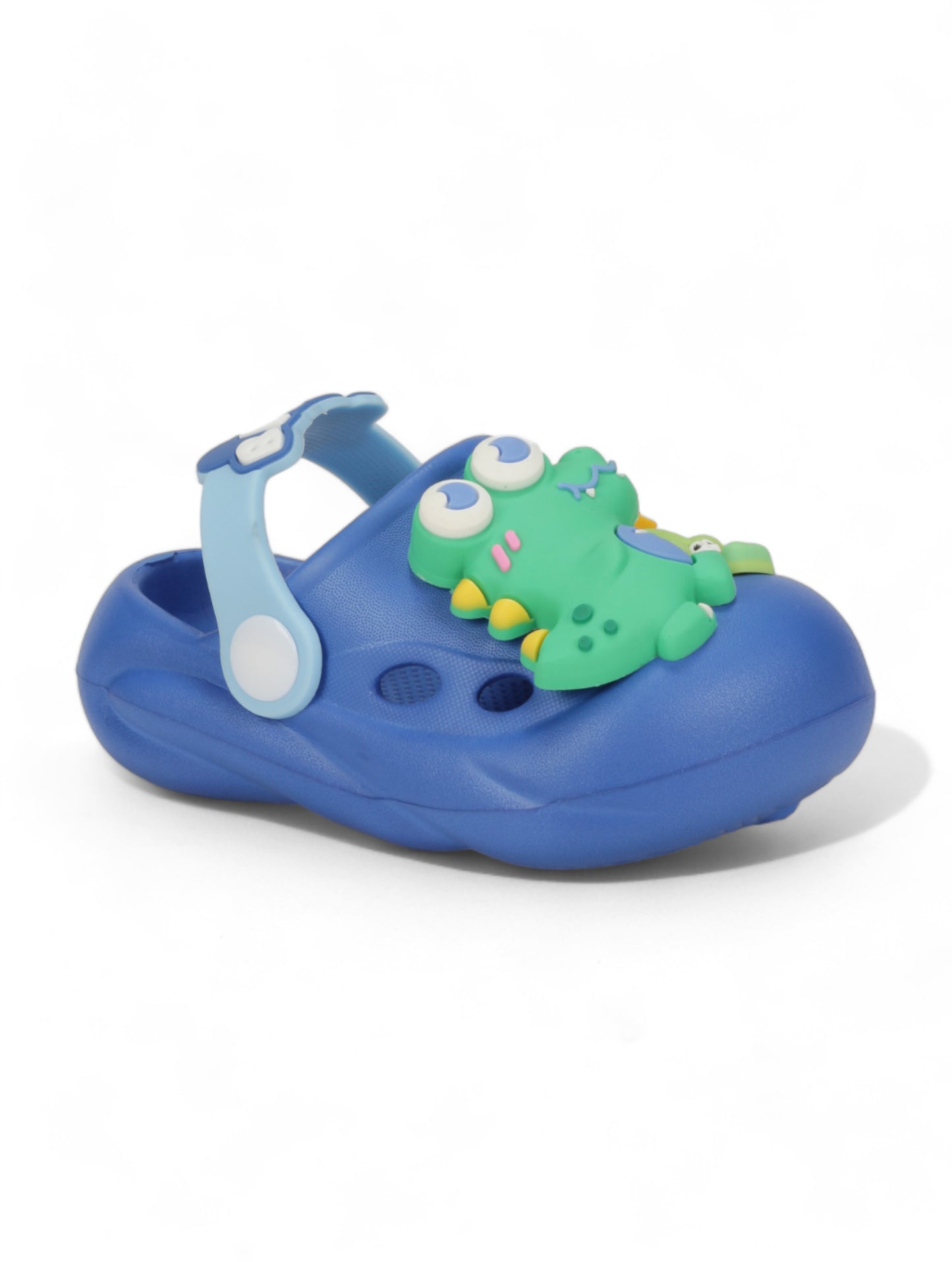 Dinosaur Applique Anti-Slip Clogs - Navy Blue