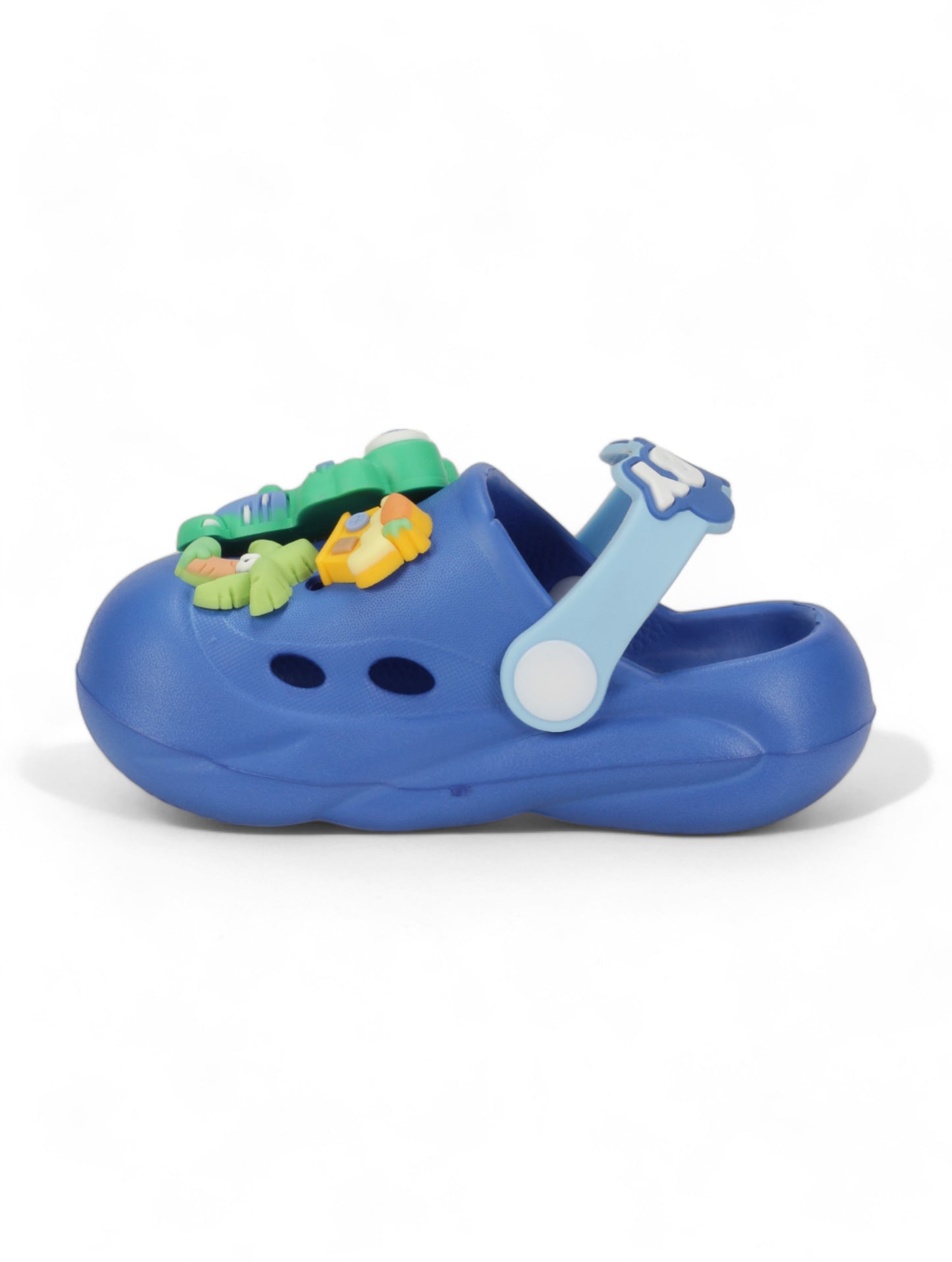 Dinosaur Applique Anti-Slip Clogs - Navy Blue