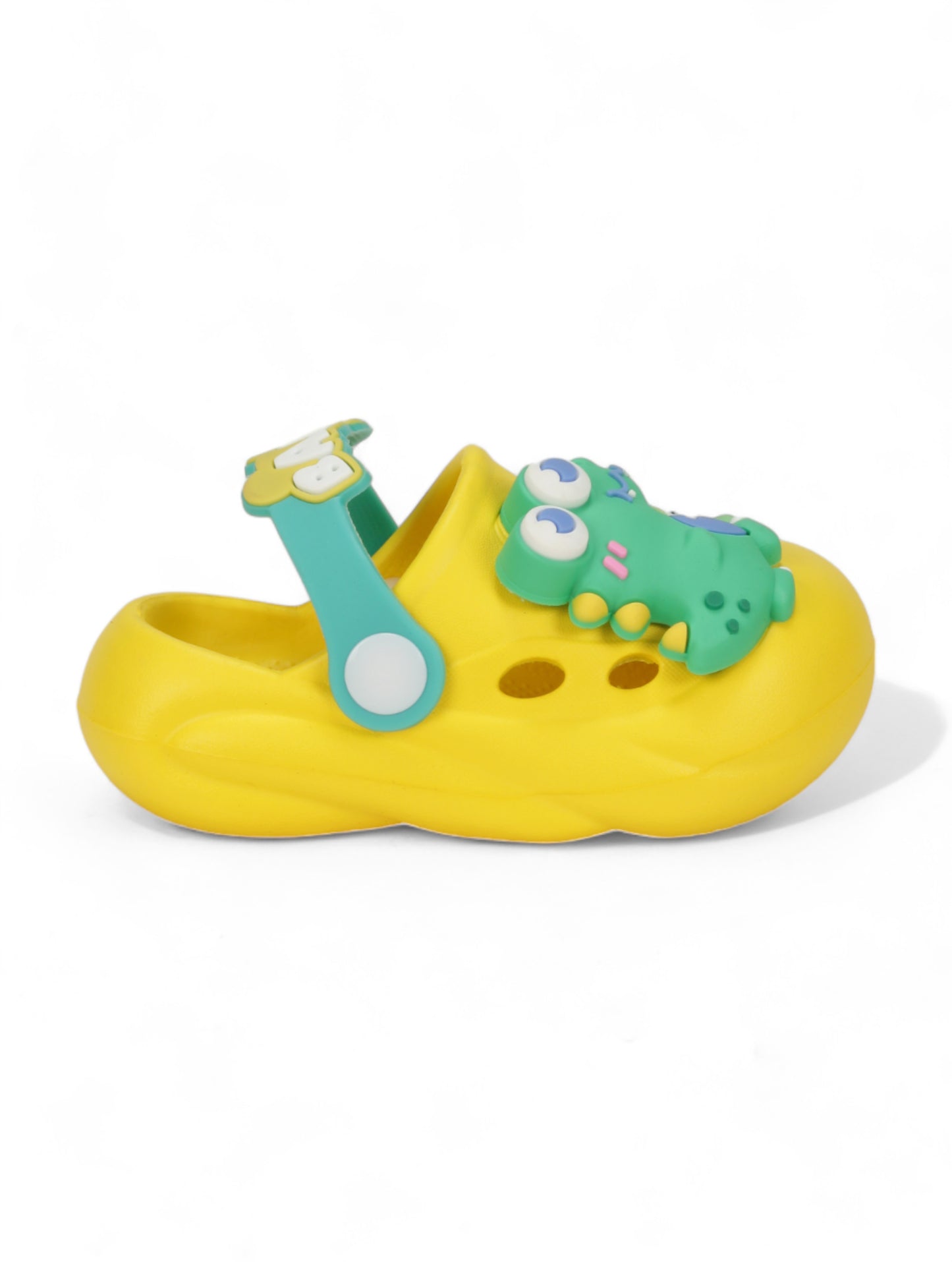 Dinosaur Applique Anti-Slip Clogs - Yellow