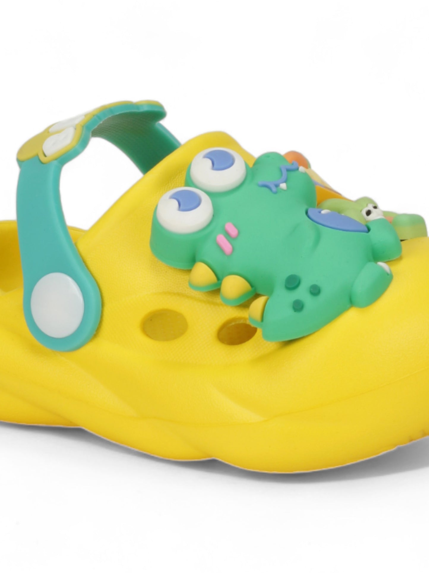 Dinosaur Applique Anti-Slip Clogs - Yellow