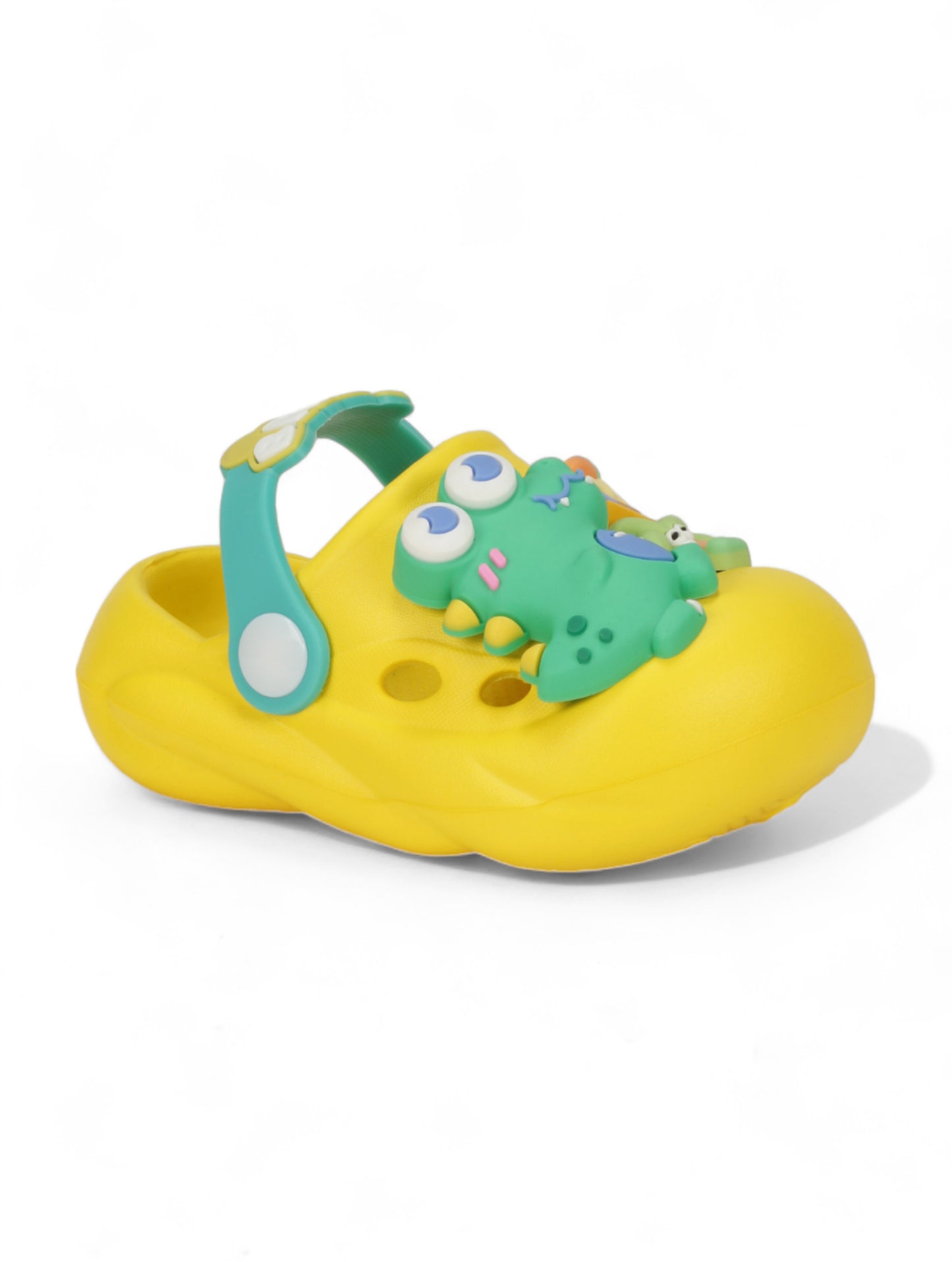 Dinosaur Applique Anti-Slip Clogs - Yellow