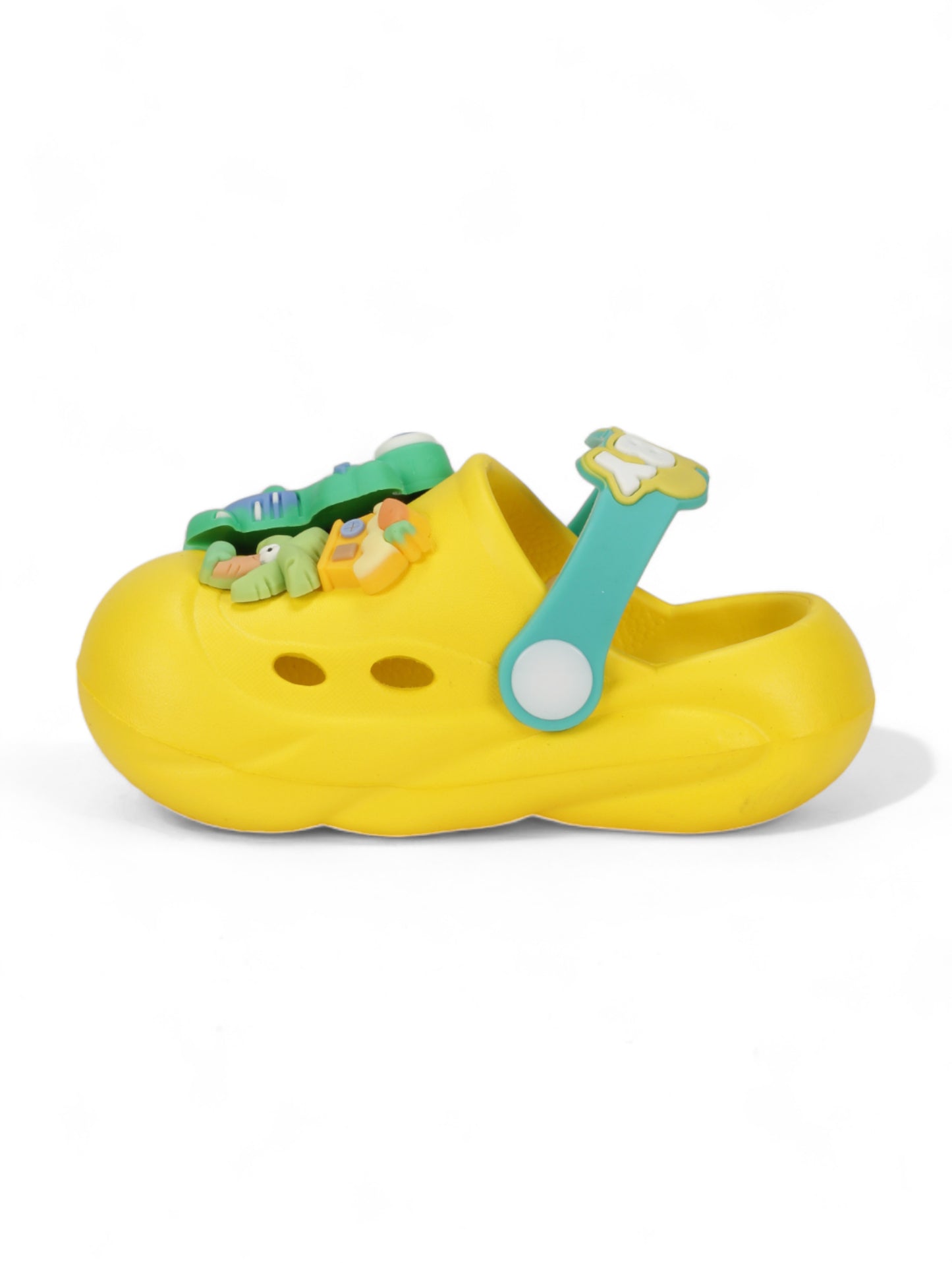 Dinosaur Applique Anti-Slip Clogs - Yellow