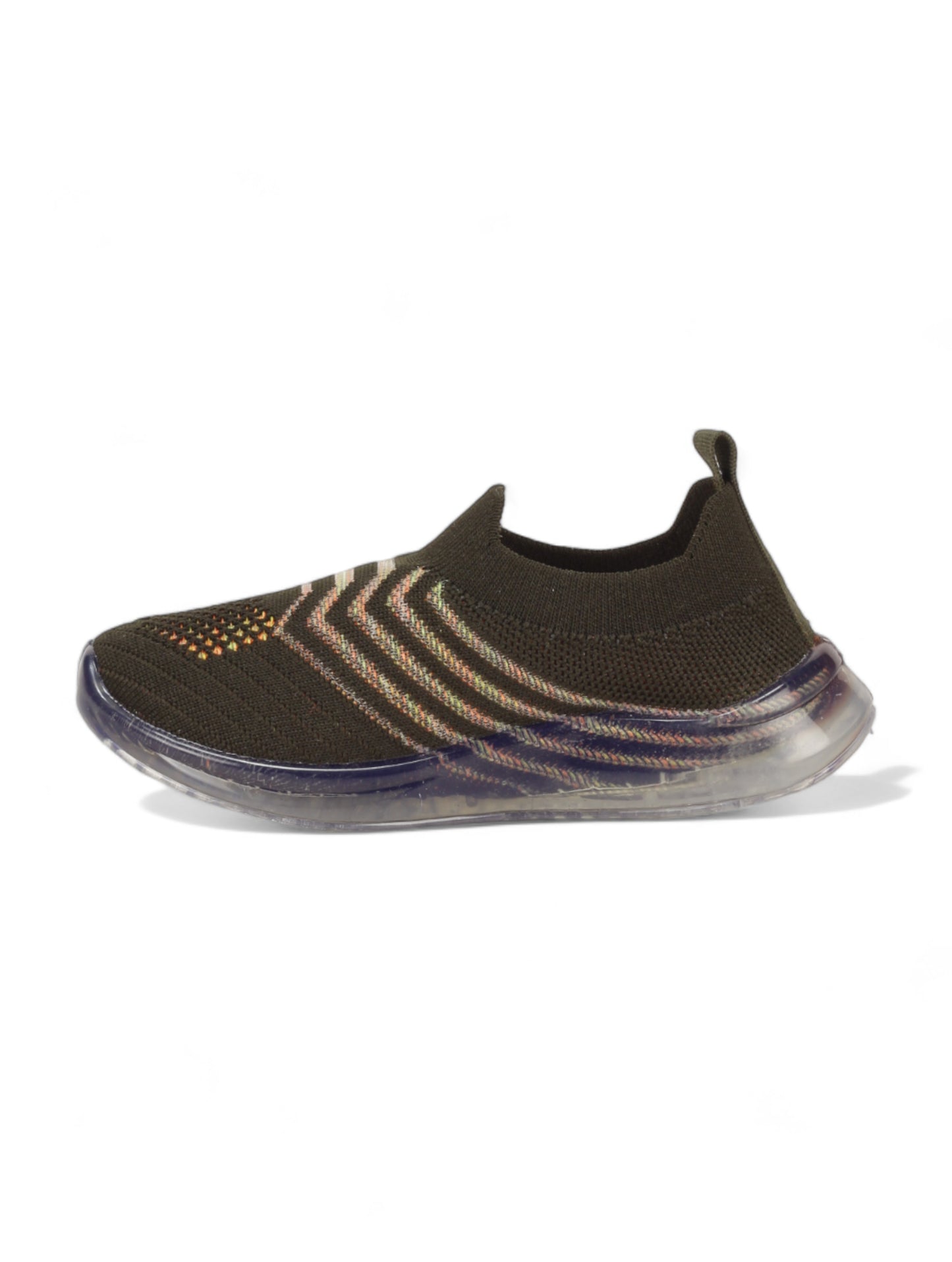 Sports Slip On Shoes With Led Light - Green