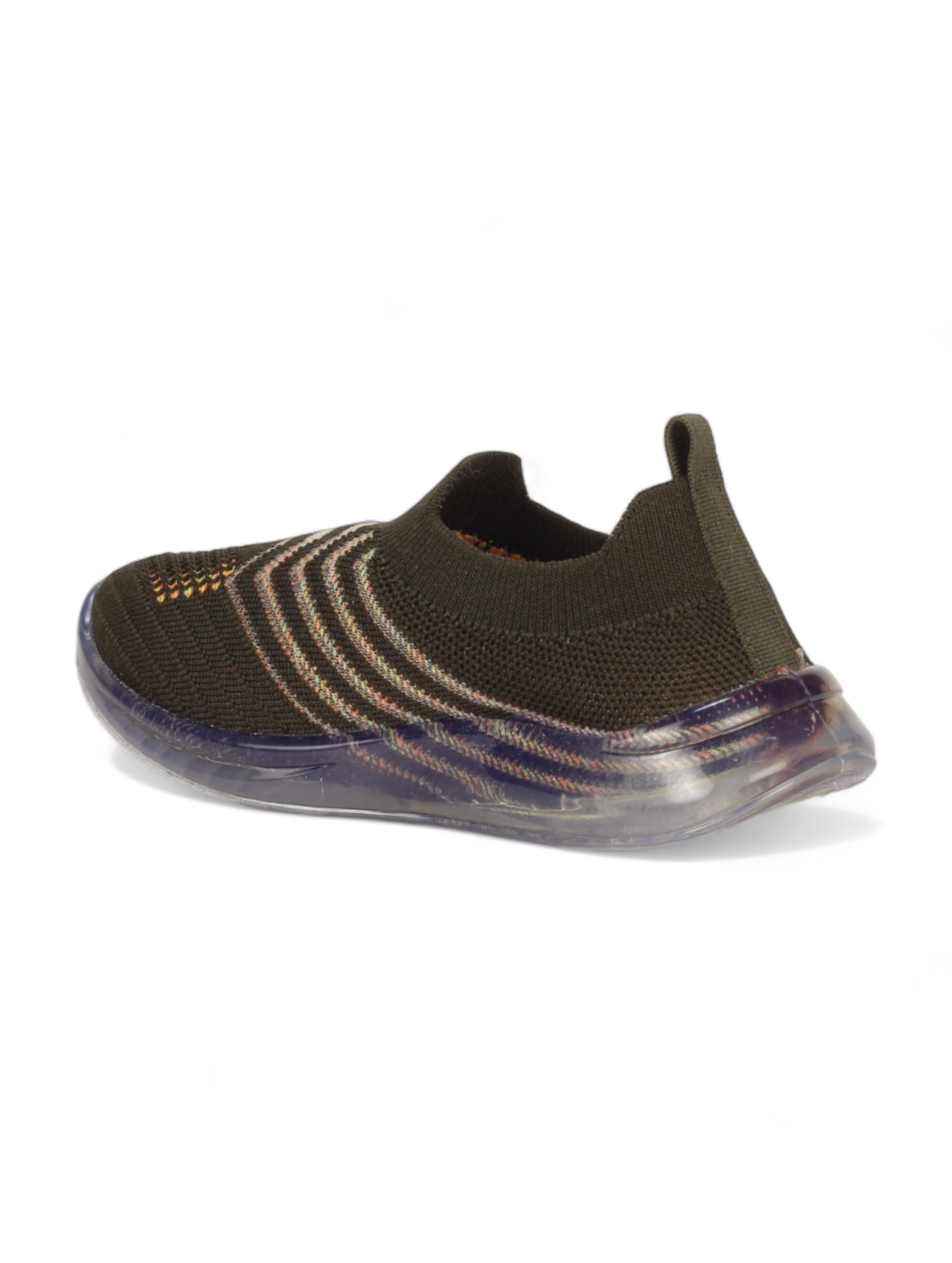 Sports Slip On Shoes With Led Light - Green