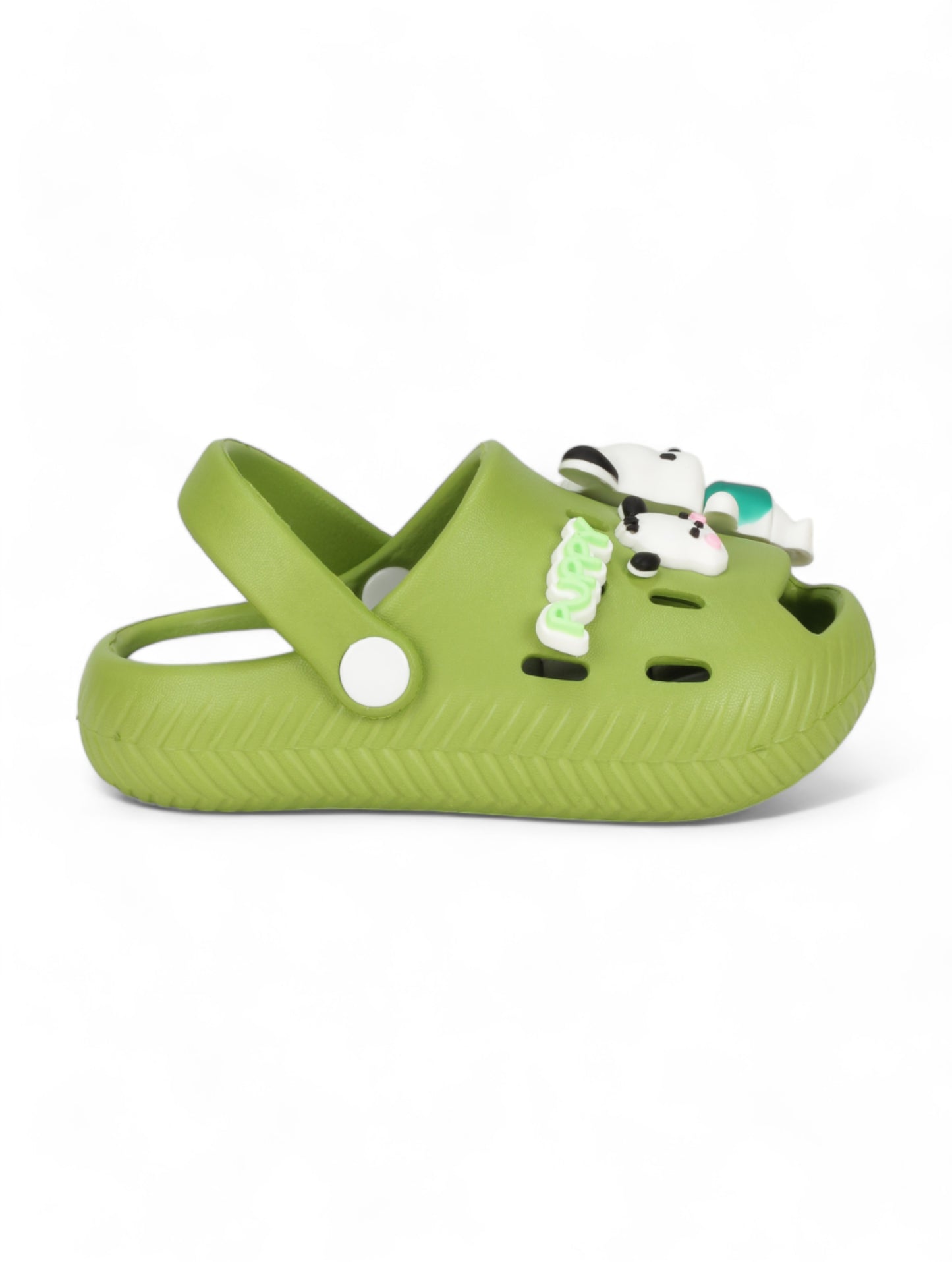 Dog Applique Anti-Slip Clogs - Green