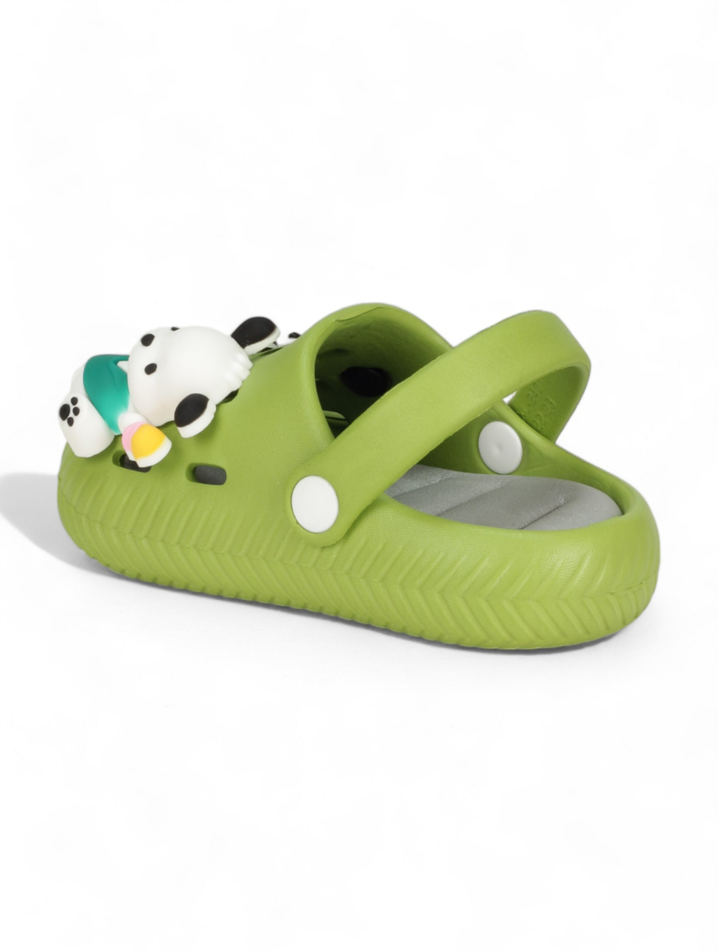 Dog Applique Anti-Slip Clogs - Green