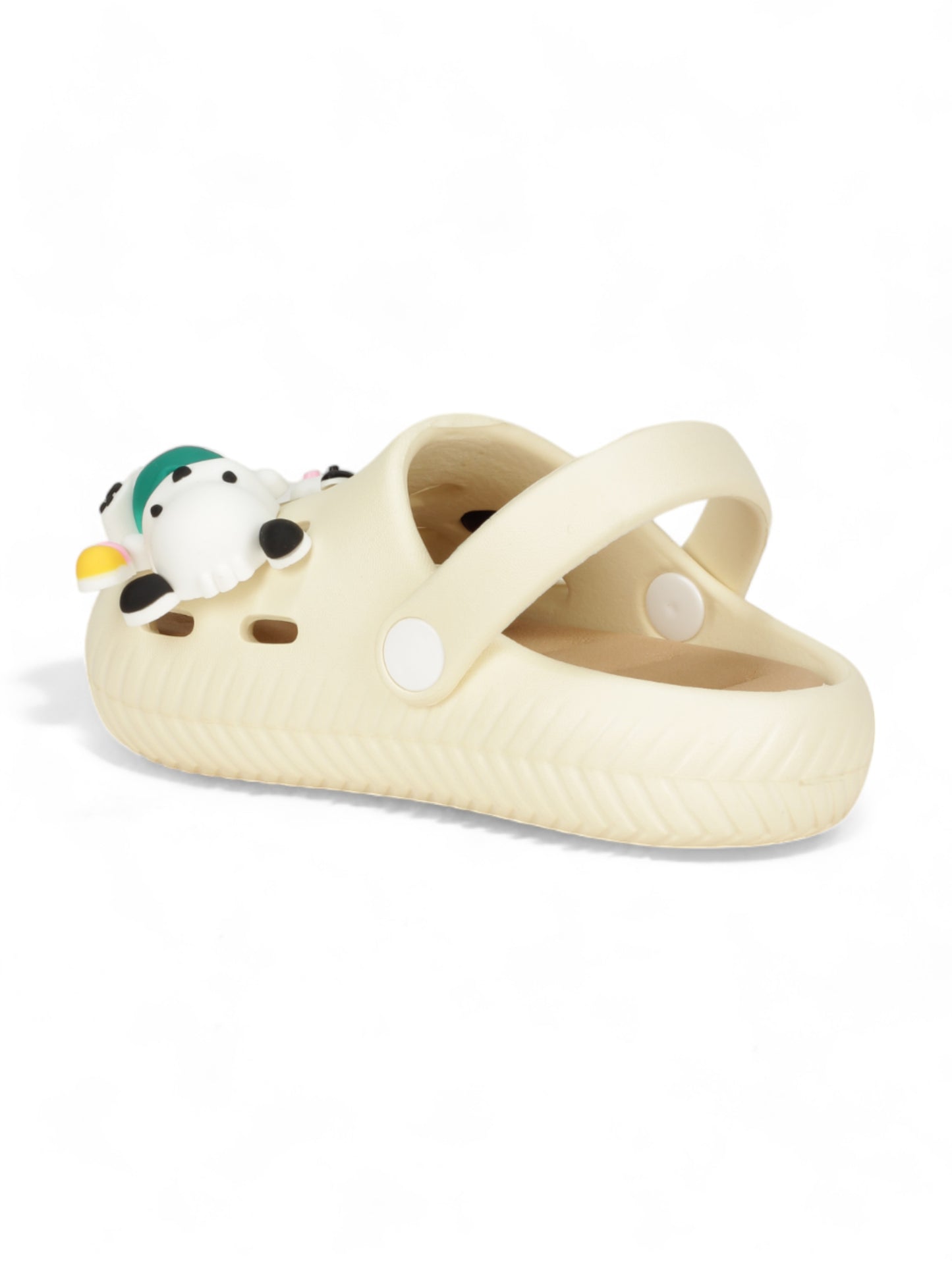 Dog Applique Anti-Slip Clogs - Cream