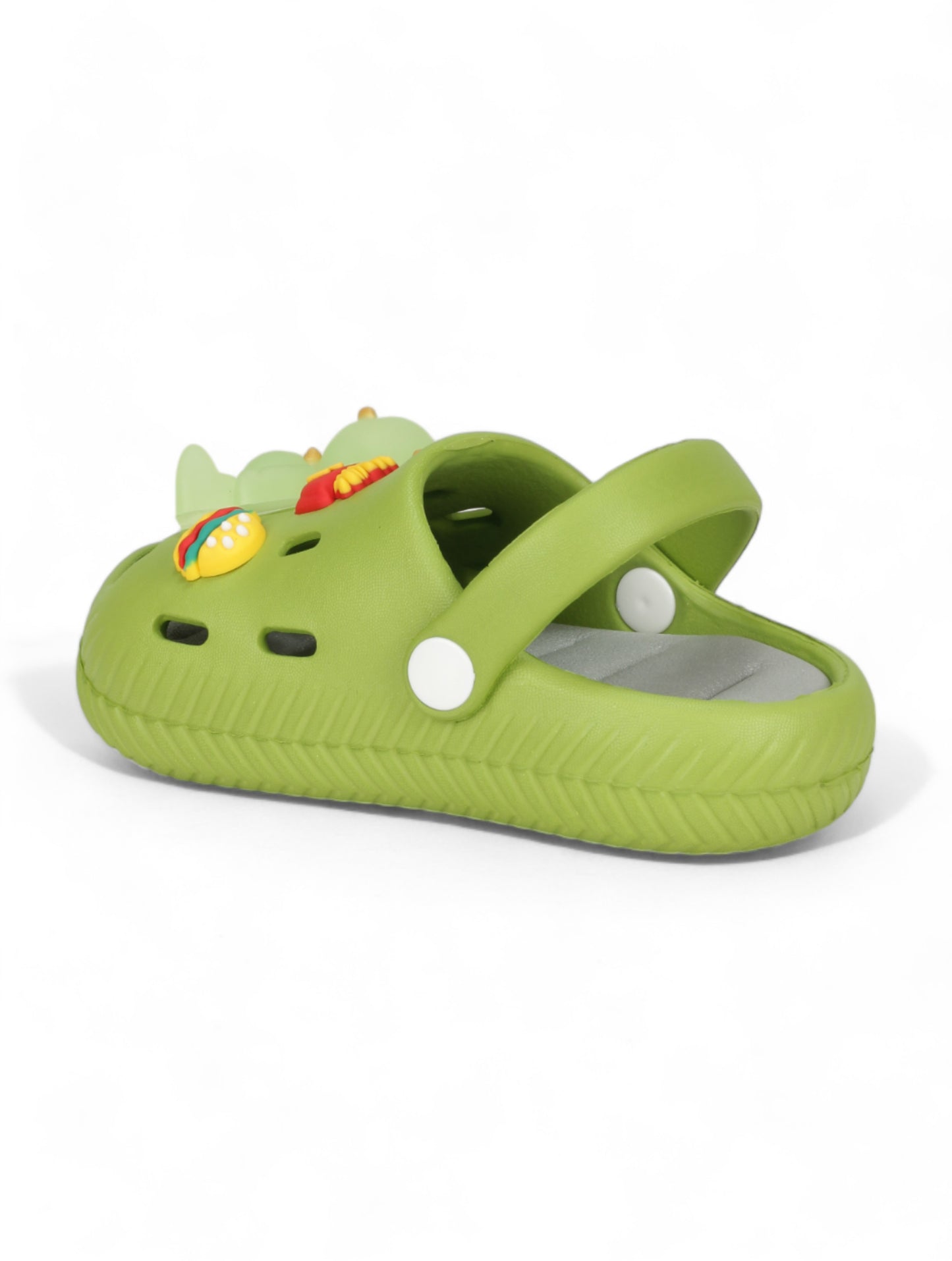 Bear Applique Anti-Slip Clogs - Green