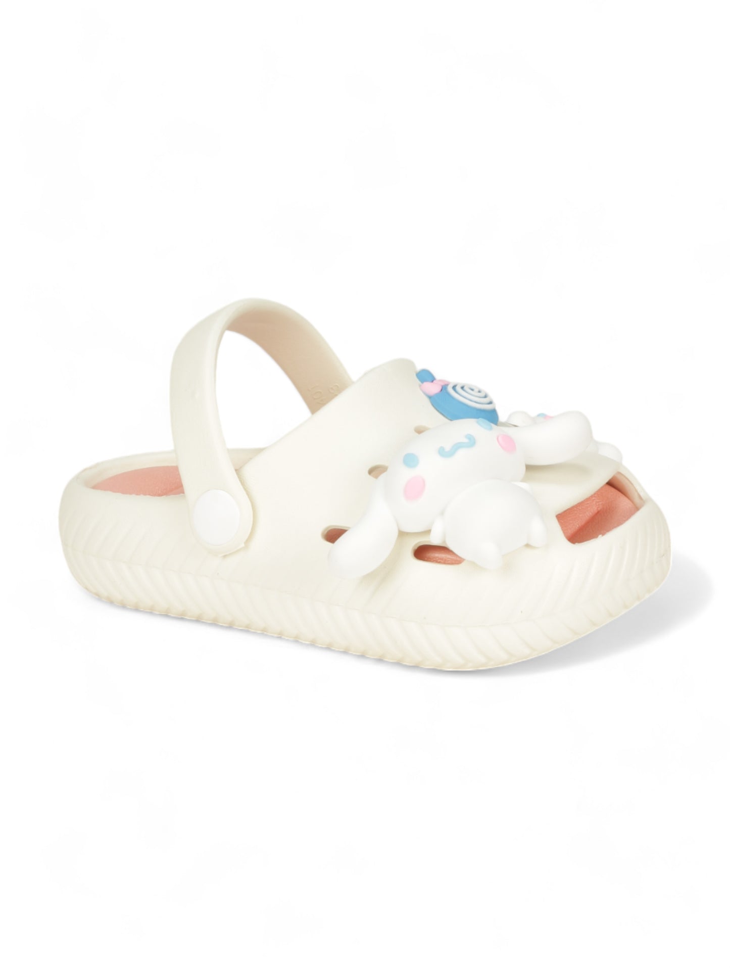 Rabbit Applique Anti-Slip Clogs - Cream