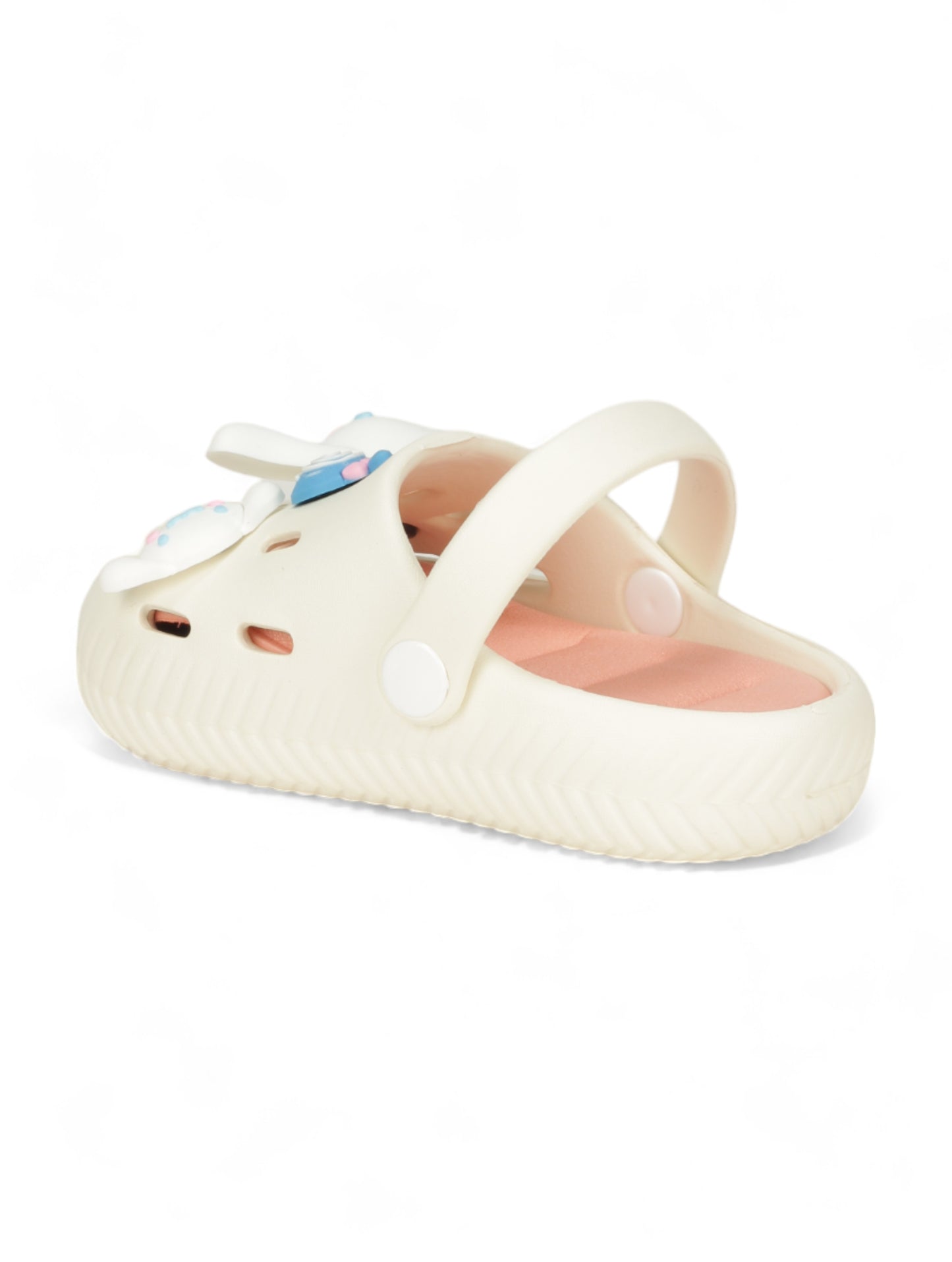Rabbit Applique Anti-Slip Clogs - Cream