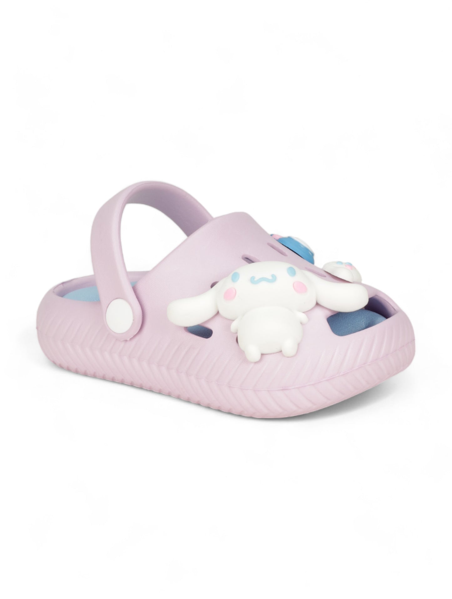 Rabbit Applique Anti-Slip Clogs - Mauve