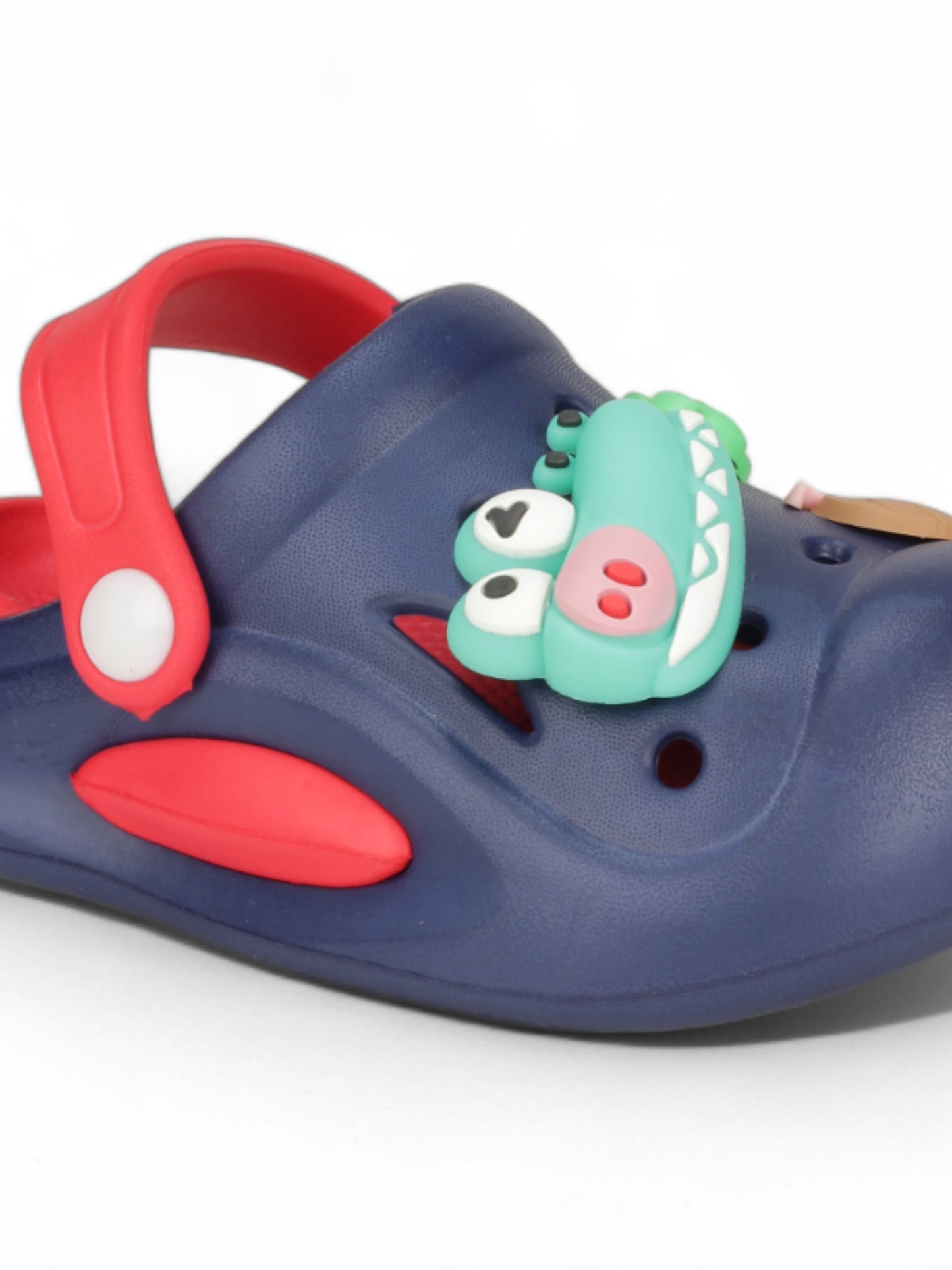 Alligator Applique Anti-Slip Clogs - Navy Blue