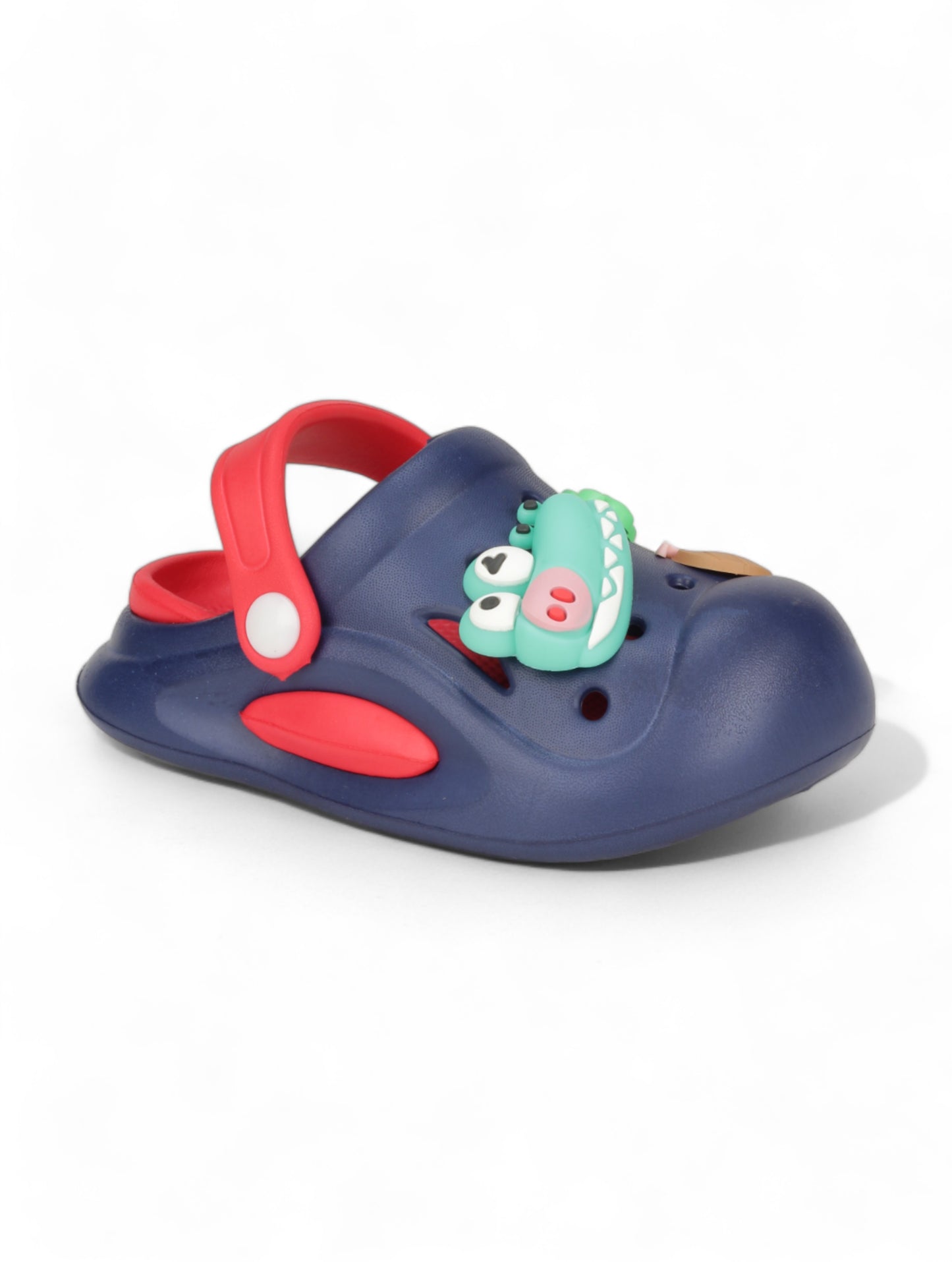 Alligator Applique Anti-Slip Clogs - Navy Blue