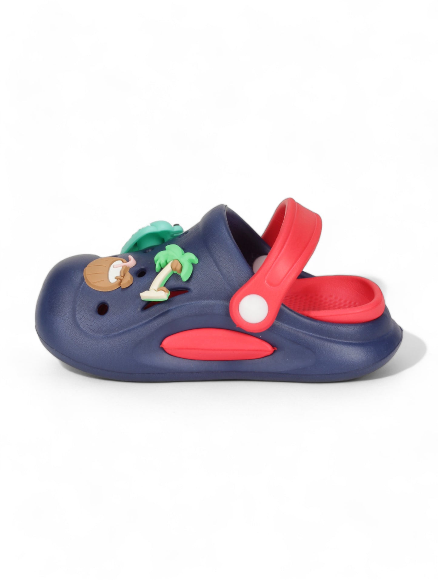 Alligator Applique Anti-Slip Clogs - Navy Blue