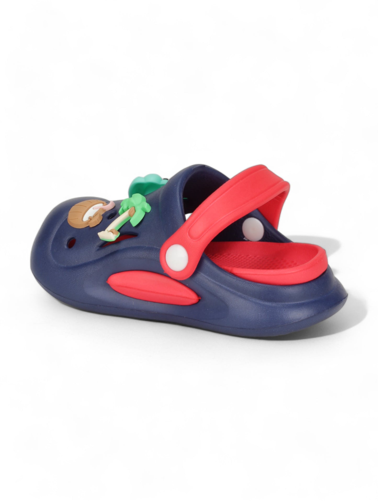 Alligator Applique Anti-Slip Clogs - Navy Blue