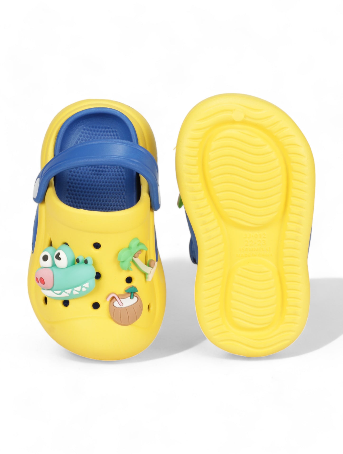 Alligator Applique Anti-Slip Clogs - Yellow