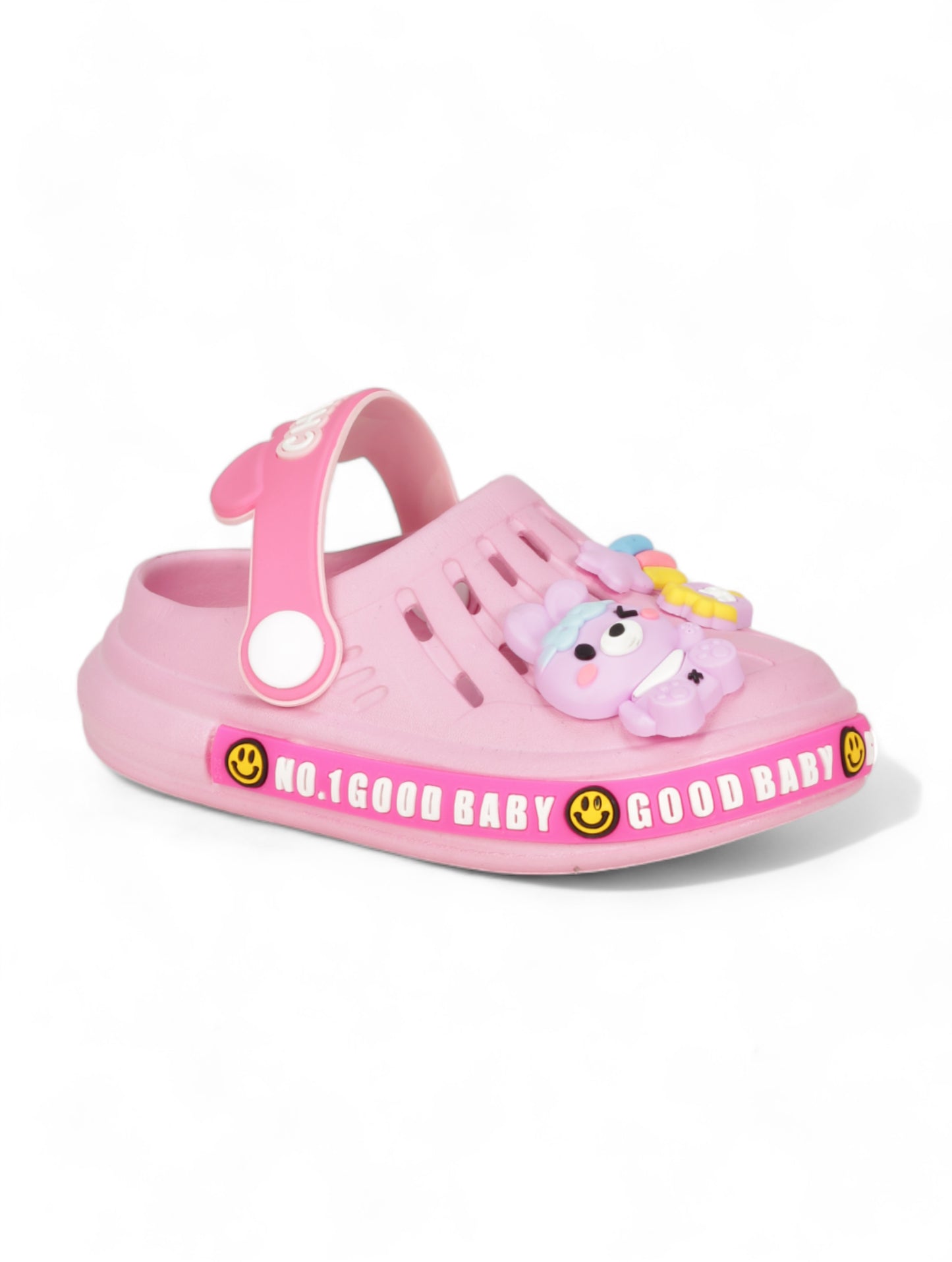 Bunny Applique Anti-Slip Clogs - Deep Pink