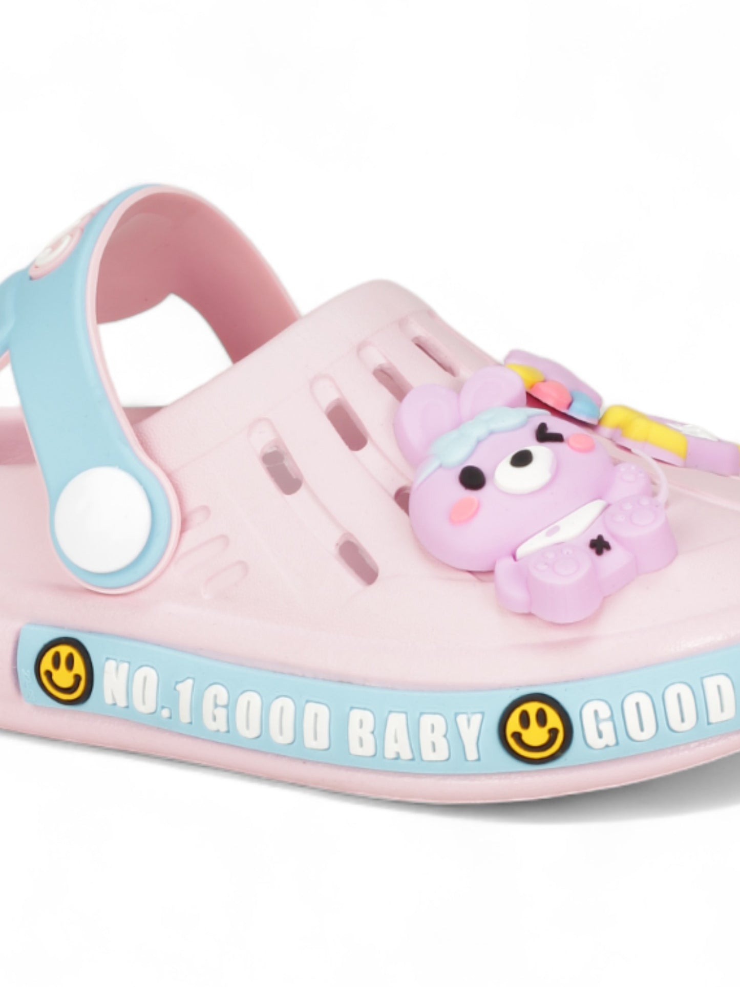 Bunny Applique Anti-Slip Clogs - Pink