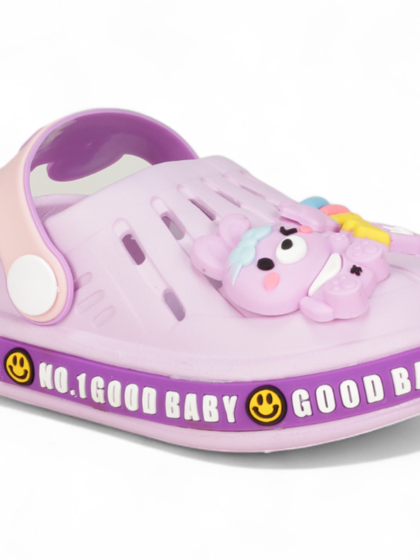 Bunny Applique Anti-Slip Clogs - Mauve