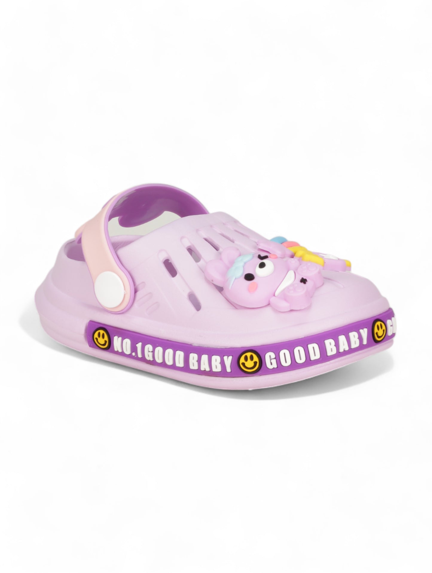 Bunny Applique Anti-Slip Clogs - Mauve