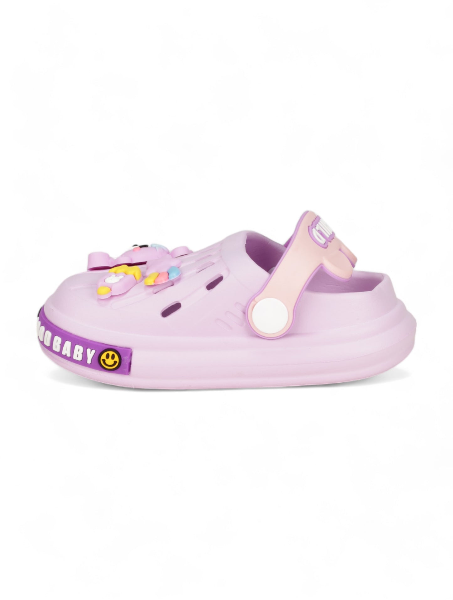 Bunny Applique Anti-Slip Clogs - Mauve