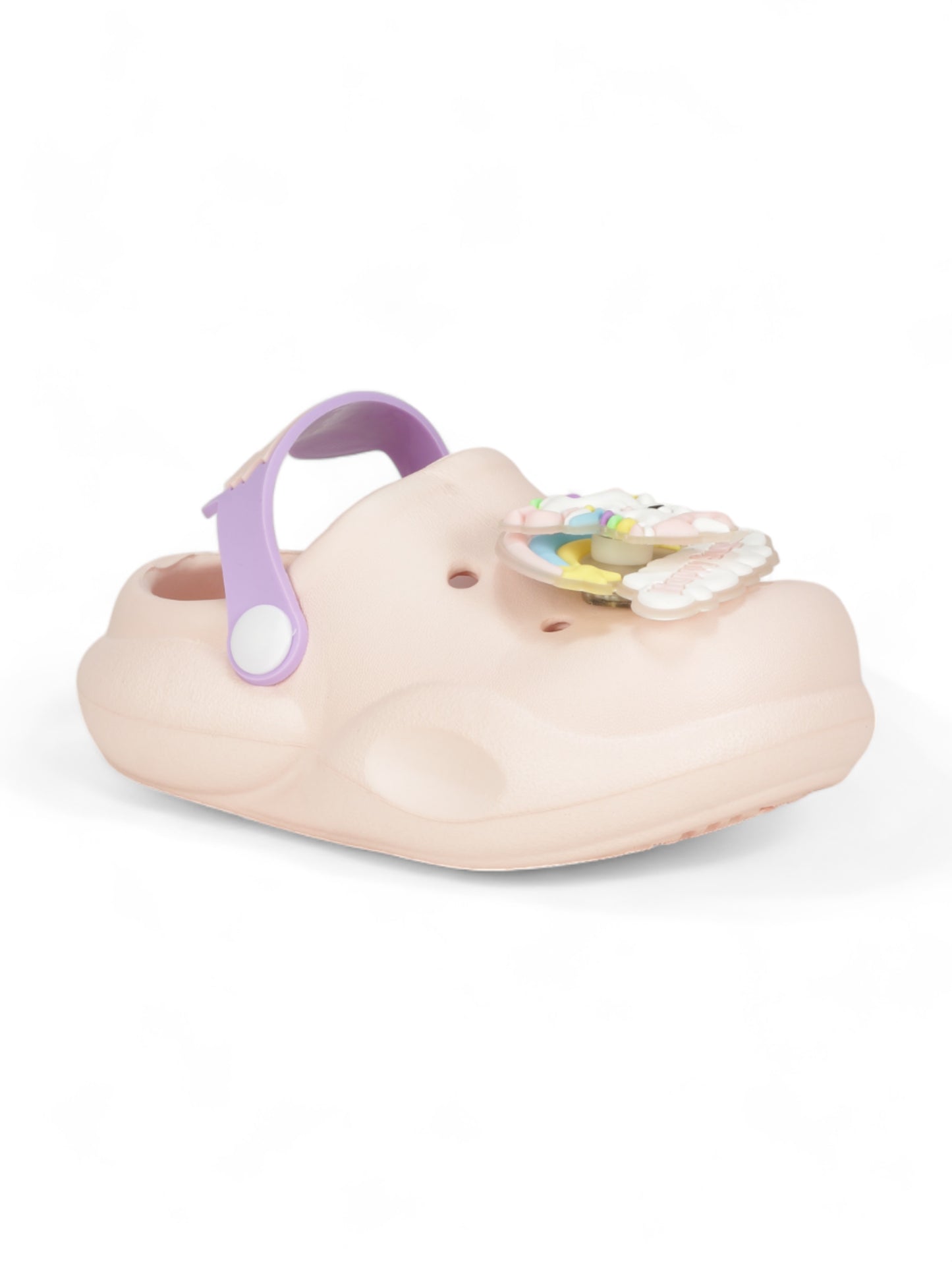 Unicorn Applique Anti-Slip Led Clogs - Pink